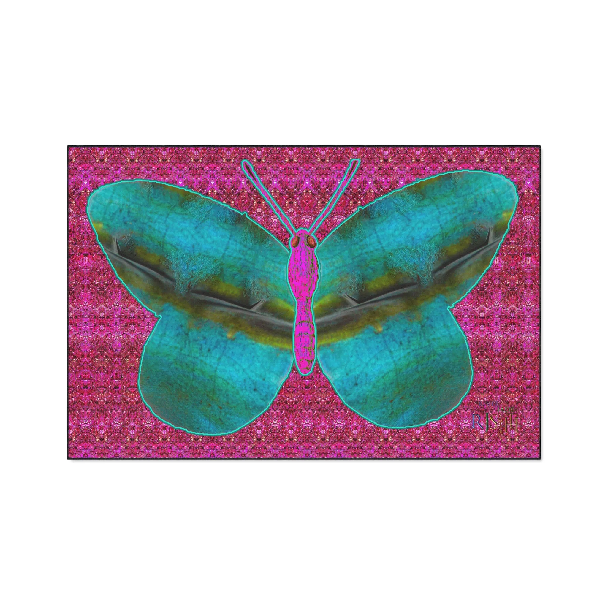 Heavy Duty Floor Mat (Butterfly Glade Denizen & Samhain Dream Thaw 13 & Pink Logo@Alchemic) RJSTH@Fabric#8_16 of 16 RJSTHw2025 RJS