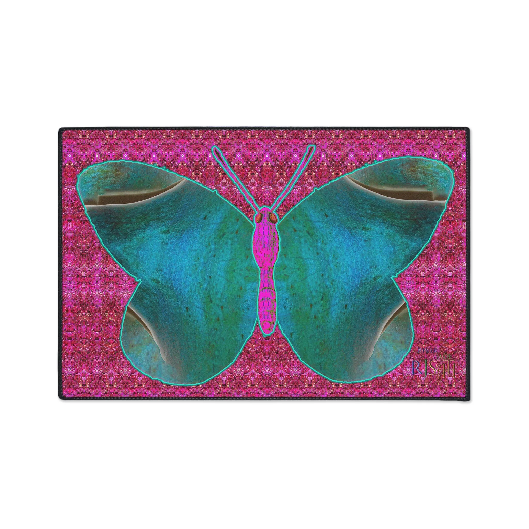 Heavy Duty Floor Mat (Butterfly Glade Denizen & Samhain Dream Thaw 13 & Pink Logo@Alchemic) RJSTH@Fabric#8_2 of 16 RJSTHw2025 RJS