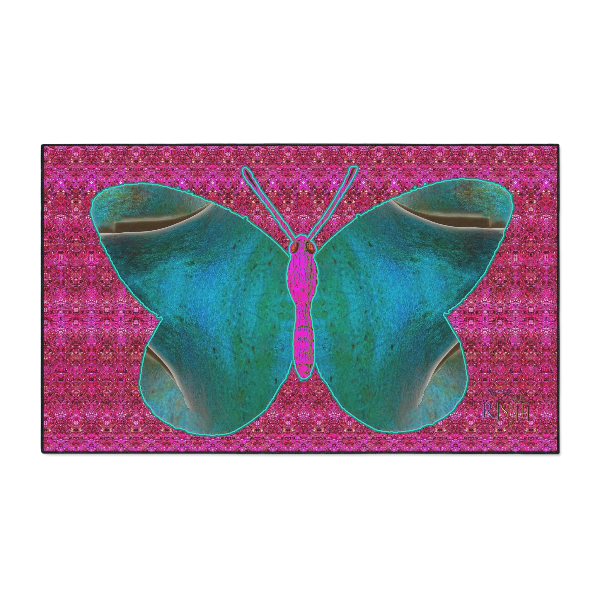 Heavy Duty Floor Mat (Butterfly Glade Denizen & Samhain Dream Thaw 13 & Pink Logo@Alchemic) RJSTH@Fabric#8_2 of 16 RJSTHw2025 RJS