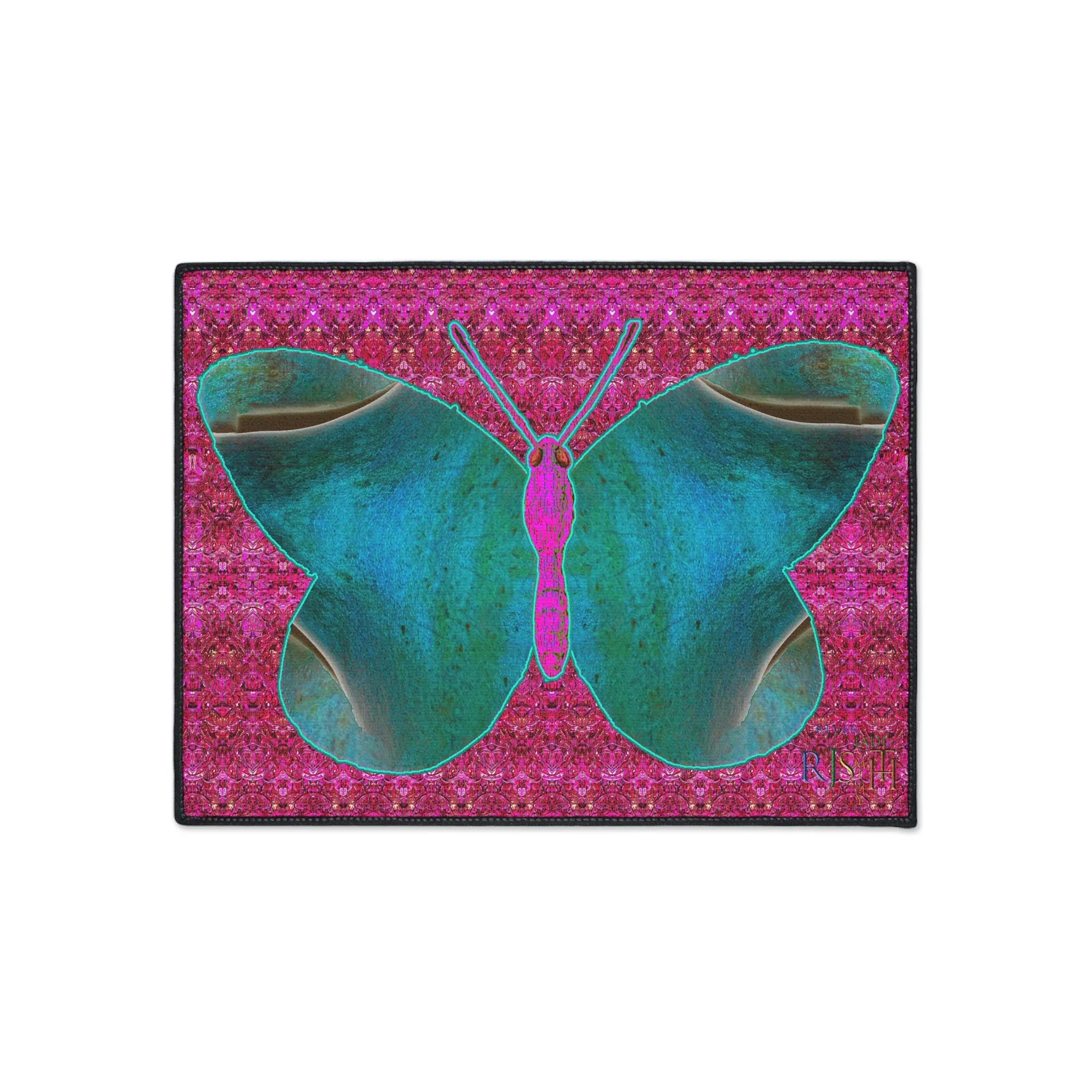 Heavy Duty Floor Mat (Butterfly Glade Denizen & Samhain Dream Thaw 13 & Pink Logo@Alchemic) RJSTH@Fabric#8_2 of 16 RJSTHw2025 RJS