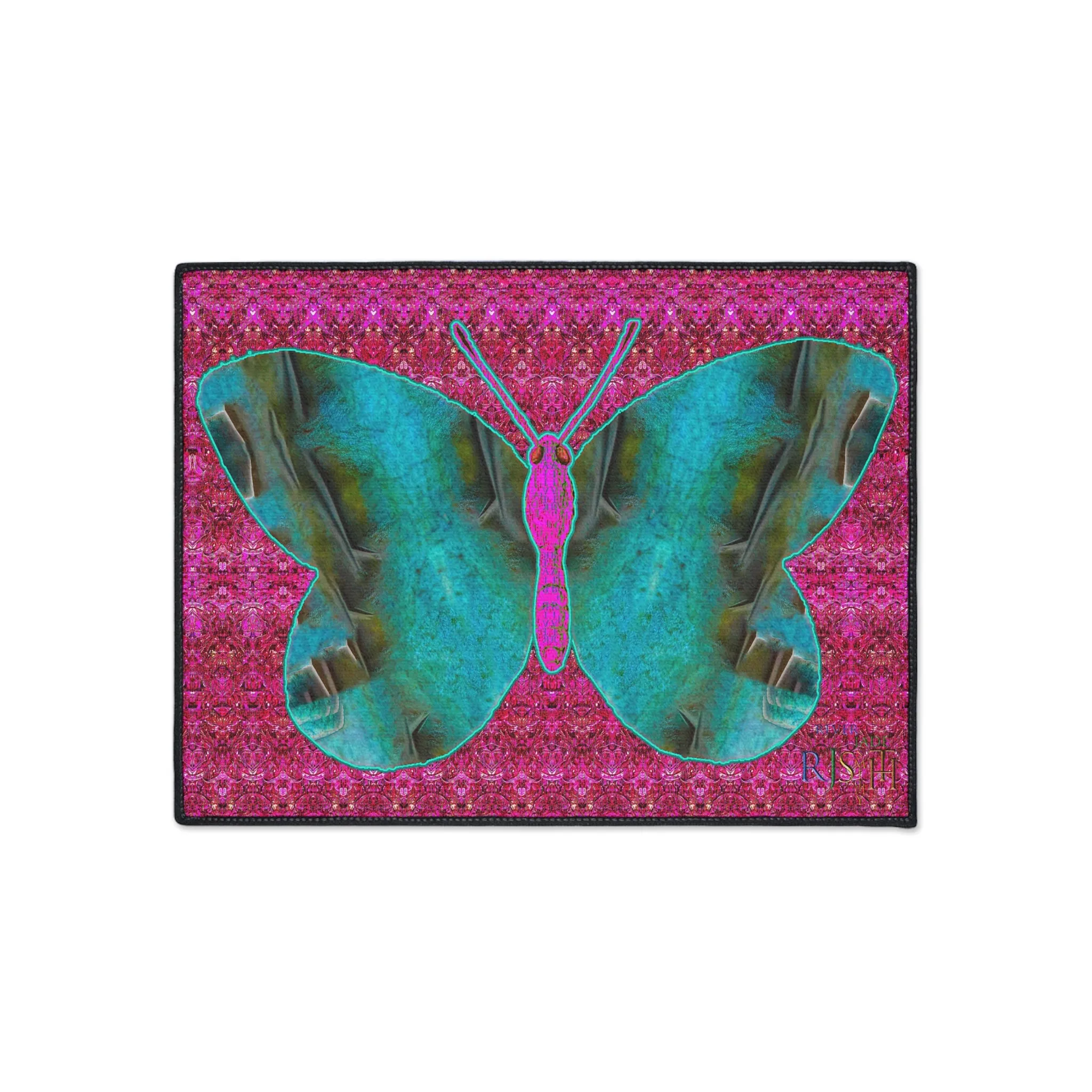 Heavy Duty Floor Mat (Butterfly Glade Denizen & Samhain Dream Thaw 13 & Pink Logo@Alchemic) RJSTH@Fabric#8_7 of 16 RJSTHw2025 RJS