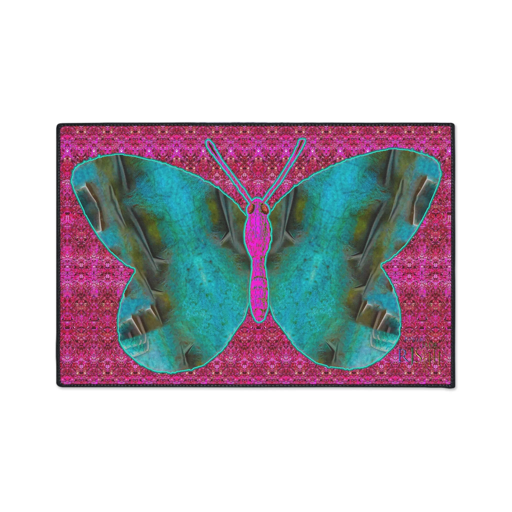 Heavy Duty Floor Mat (Butterfly Glade Denizen & Samhain Dream Thaw 13 & Pink Logo@Alchemic) RJSTH@Fabric#8_7 of 16 RJSTHw2025 RJS