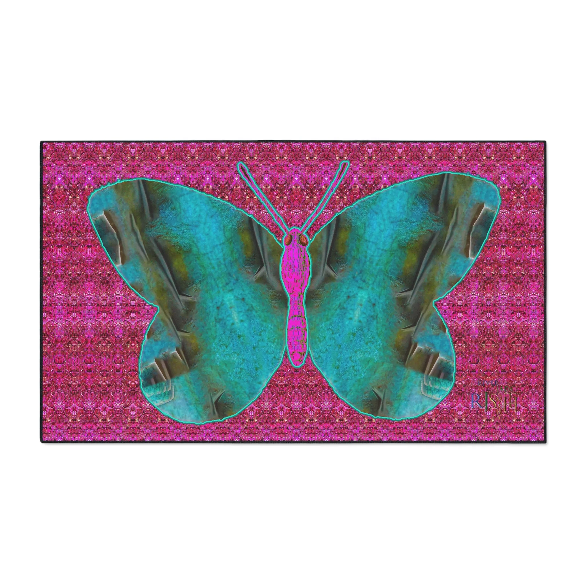 Heavy Duty Floor Mat (Butterfly Glade Denizen & Samhain Dream Thaw 13 & Pink Logo@Alchemic) RJSTH@Fabric#8_7 of 16 RJSTHw2025 RJS