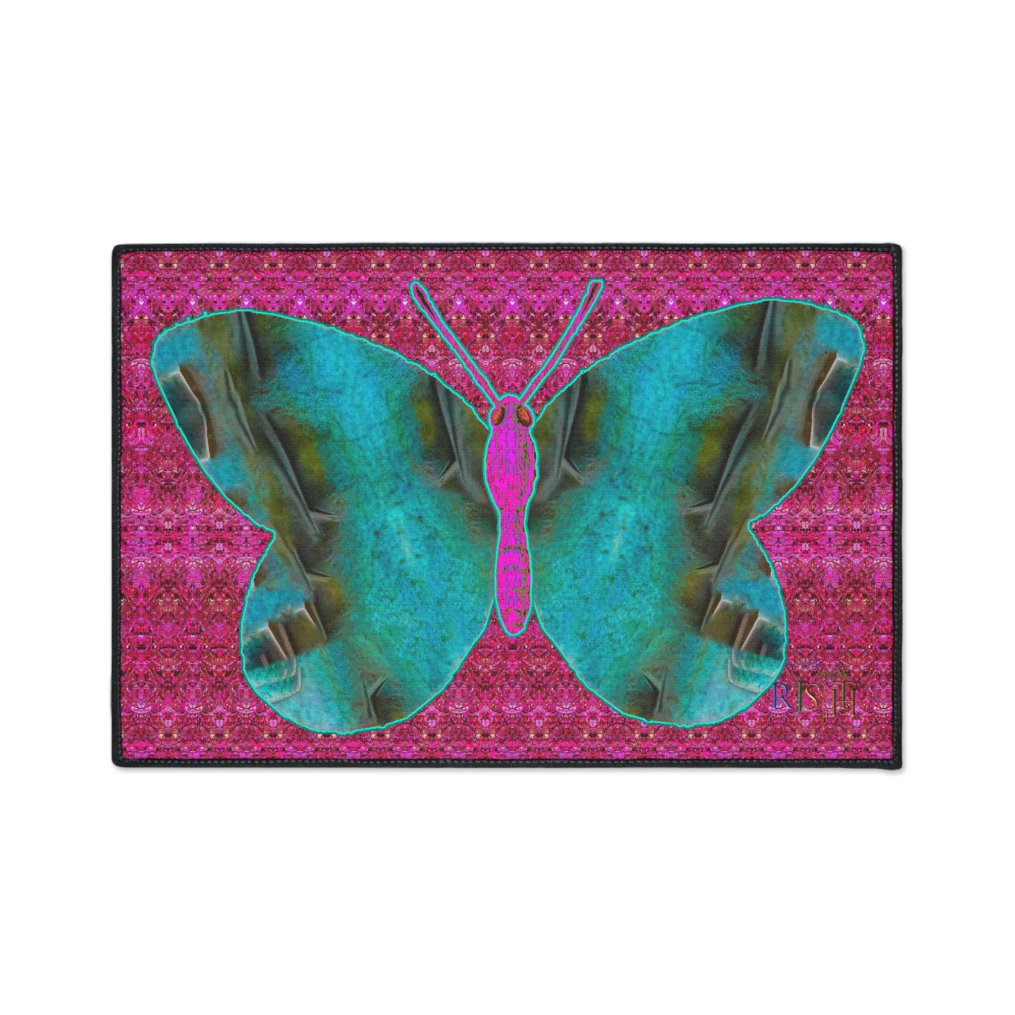 Heavy Duty Floor Mat (Butterfly Glade Denizen & Samhain Dream Thaw 13 & Pink Logo@Alchemic) RJSTH@Fabric#8_7 of 16 RJSTHw2025 RJS