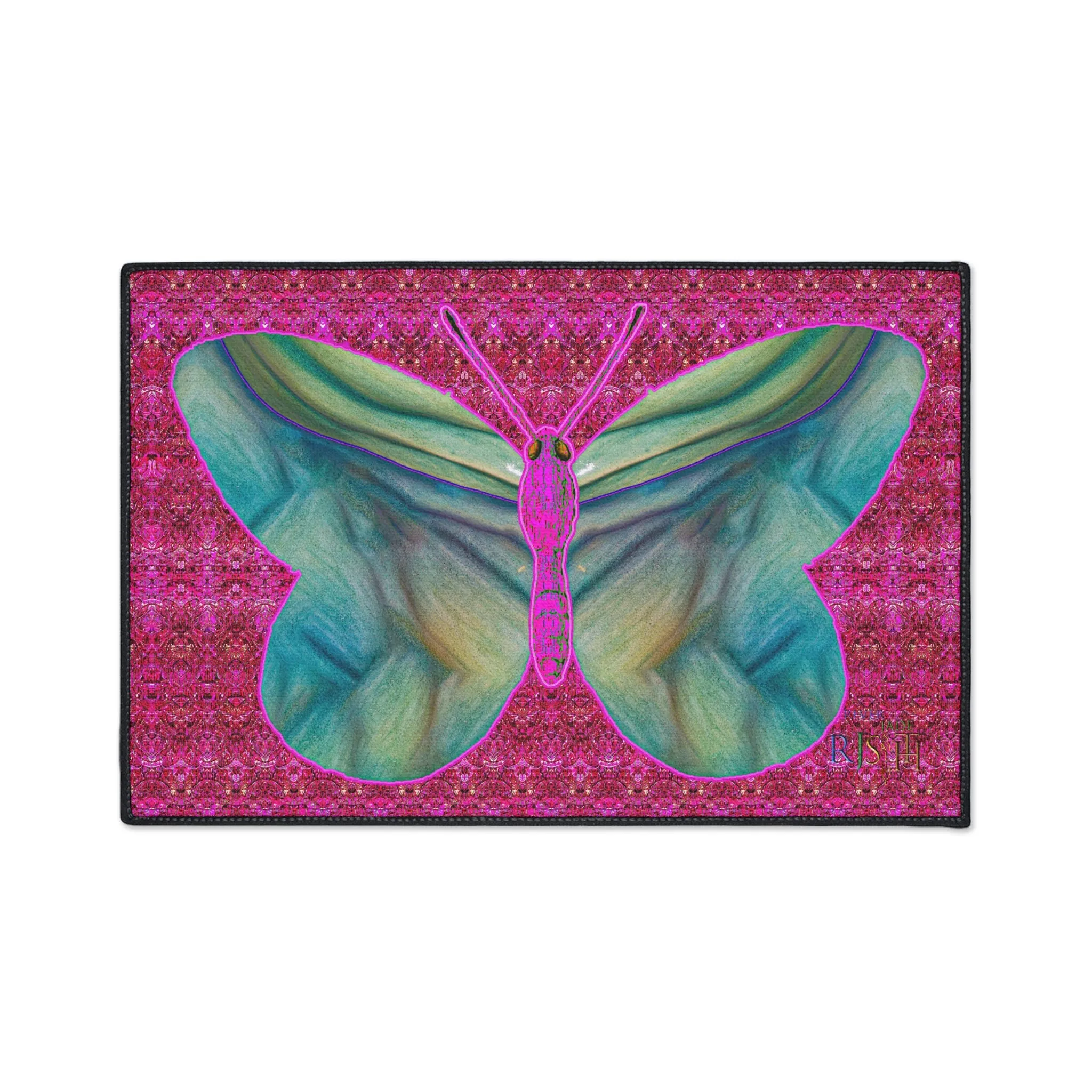 Heavy Duty Floor Mat (Butterfly Glade Denizen & Samhain Dream Thaw 13 & Pink Logo@Alchemic) RJSTH@Fabric#9_11 of 14 RJSTHw2025 RJS