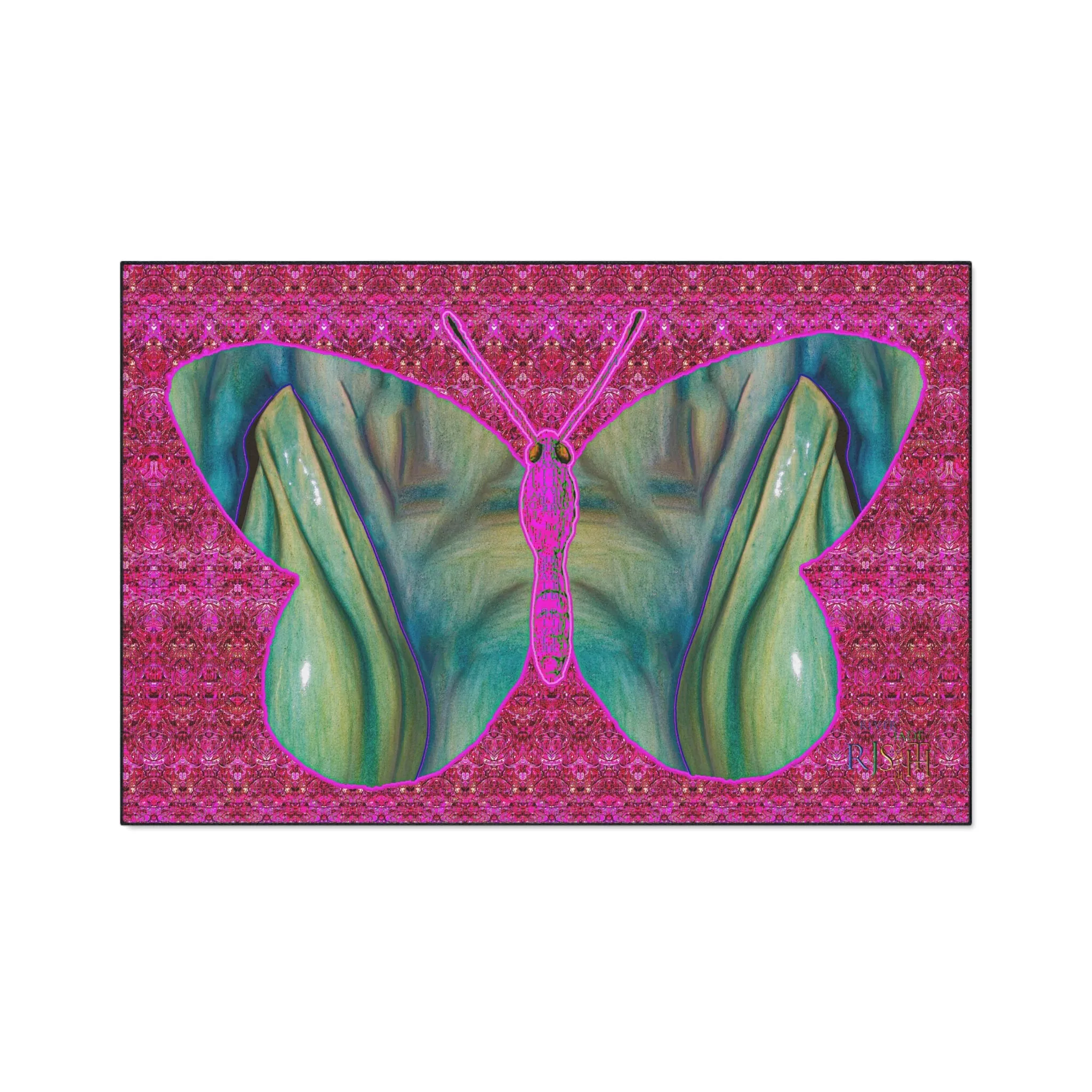 Heavy Duty Floor Mat (Butterfly Glade Denizen & Samhain Dream Thaw 13 & Pink Logo@Alchemic) RJSTH@Fabric#9_13 of 14 RJSTHw2025 RJS