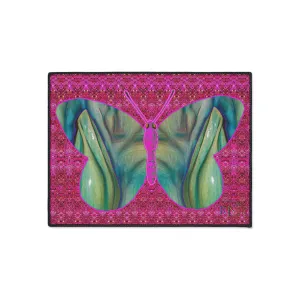 Heavy Duty Floor Mat (Butterfly Glade Denizen & Samhain Dream Thaw 13 & Pink Logo@Alchemic) RJSTH@Fabric#9_13 of 14 RJSTHw2025 RJS