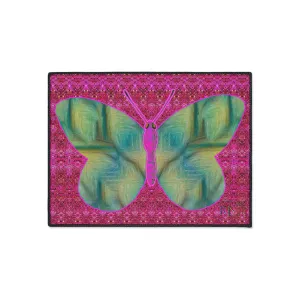 Heavy Duty Floor Mat (Butterfly Glade Denizen & Samhain Dream Thaw 13 & Pink Logo@Alchemic) RJSTH@Fabric#9_14 of 14 RJSTHw2025 RJS
