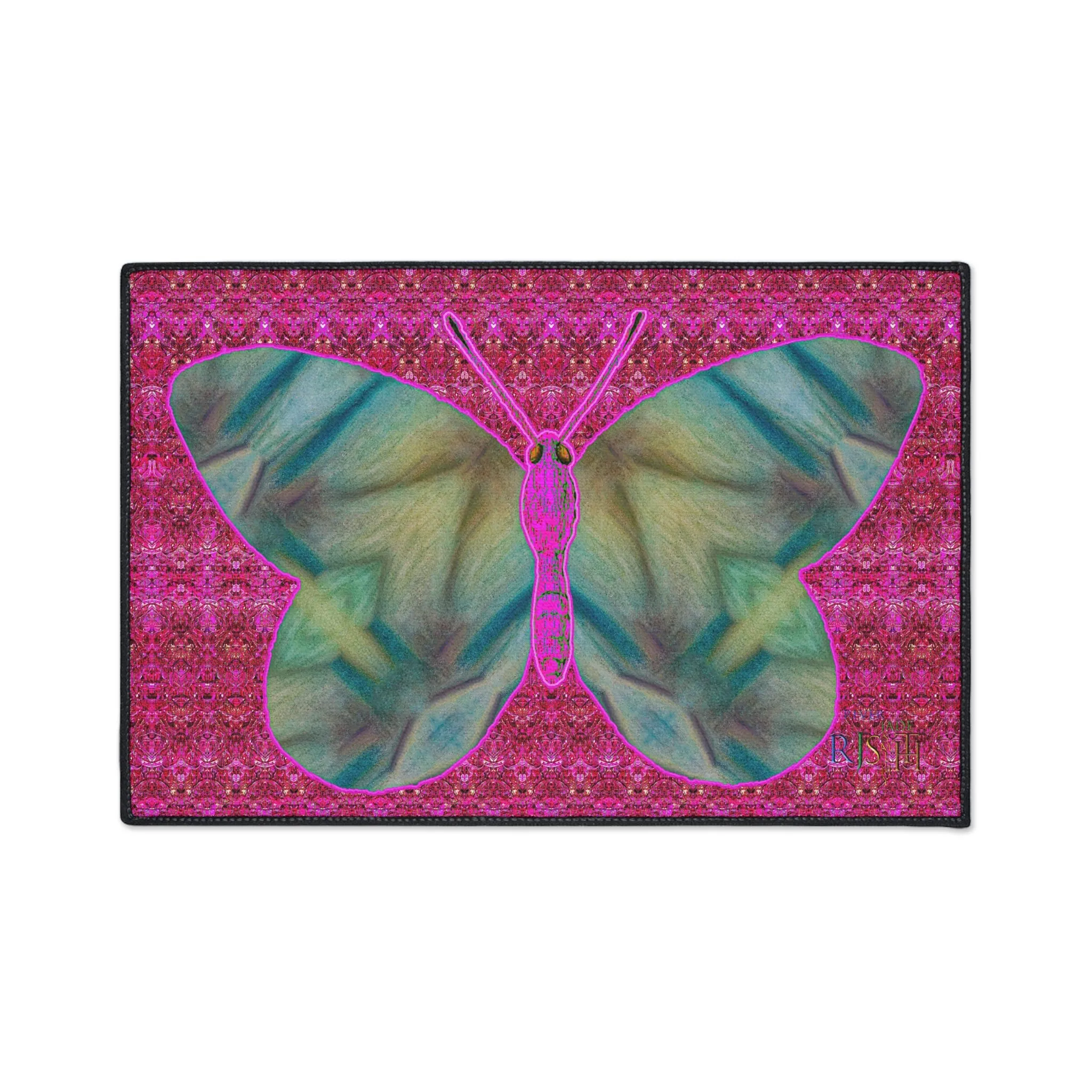Heavy Duty Floor Mat (Butterfly Glade Denizen & Samhain Dream Thaw 13 & Pink Logo@Alchemic) RJSTH@Fabric#9_5 of 14 RJSTHw2025 RJS