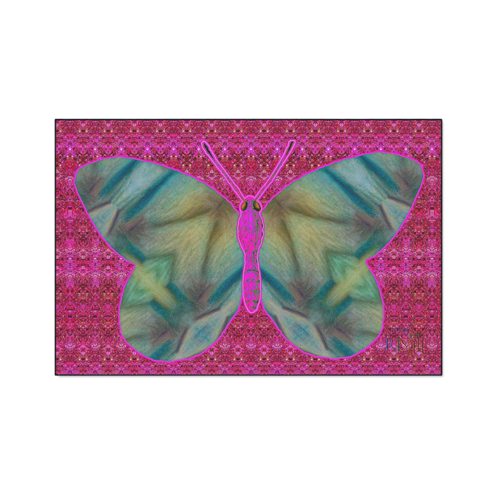 Heavy Duty Floor Mat (Butterfly Glade Denizen & Samhain Dream Thaw 13 & Pink Logo@Alchemic) RJSTH@Fabric#9_5 of 14 RJSTHw2025 RJS