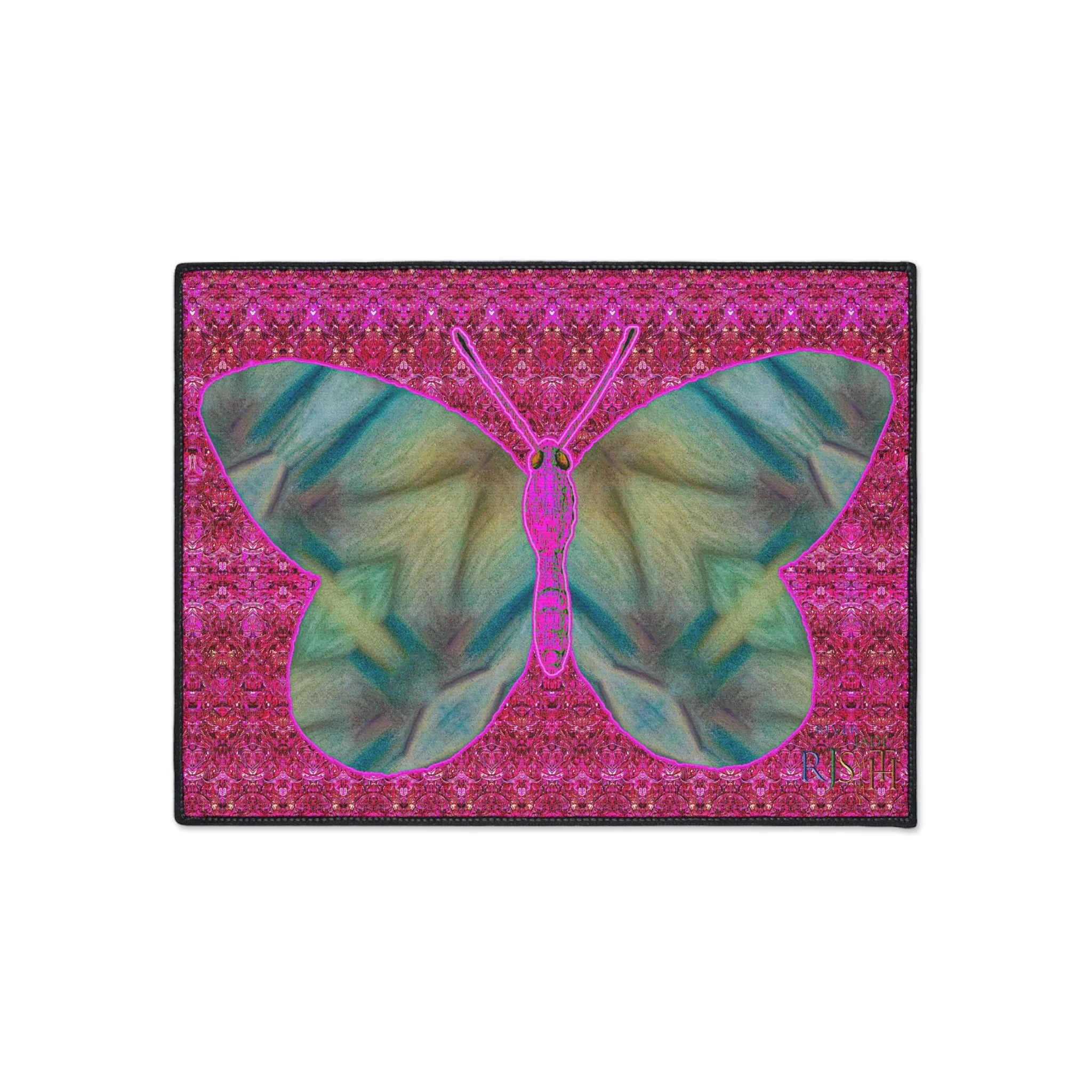 Heavy Duty Floor Mat (Butterfly Glade Denizen & Samhain Dream Thaw 13 & Pink Logo@Alchemic) RJSTH@Fabric#9_5 of 14 RJSTHw2025 RJS
