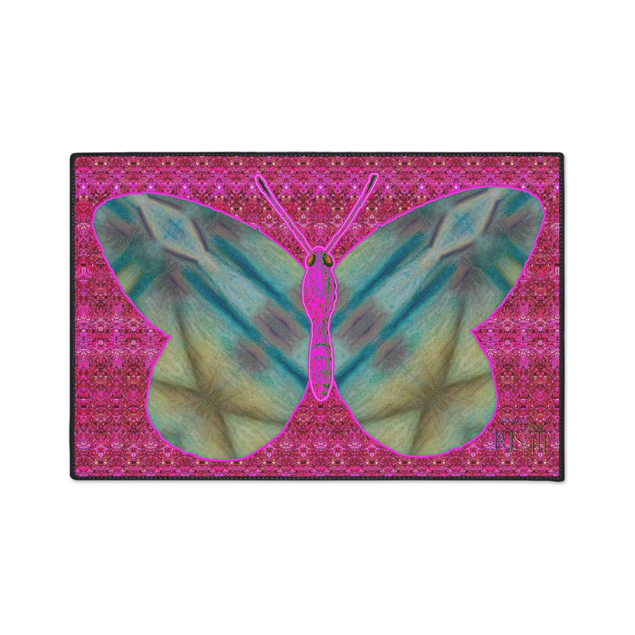 Heavy Duty Floor Mat (Butterfly Glade Denizen & Samhain Dream Thaw 13 & Pink Logo@Alchemic) RJSTH@Fabric#9_6 of 14 RJSTHw2025 RJS