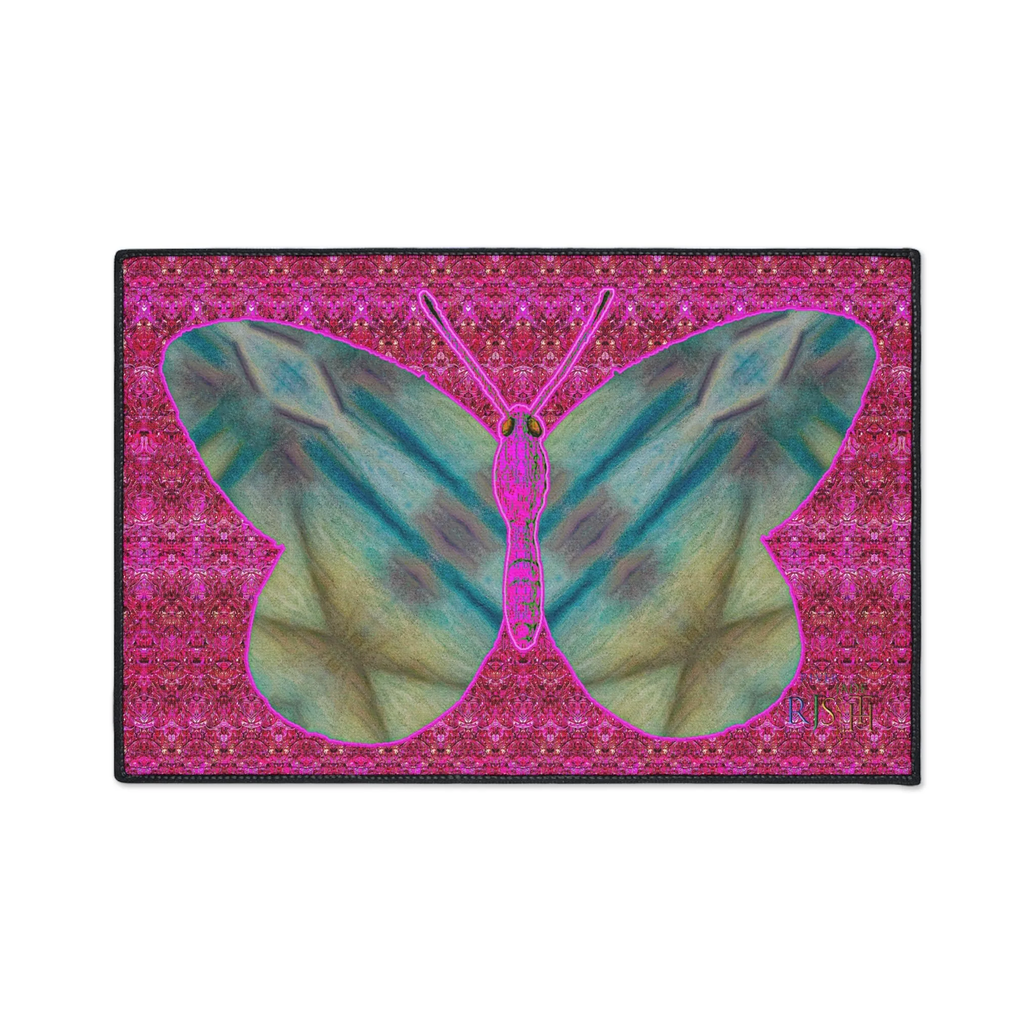 Heavy Duty Floor Mat (Butterfly Glade Denizen & Samhain Dream Thaw 13 & Pink Logo@Alchemic) RJSTH@Fabric#9_6 of 14 RJSTHw2025 RJS