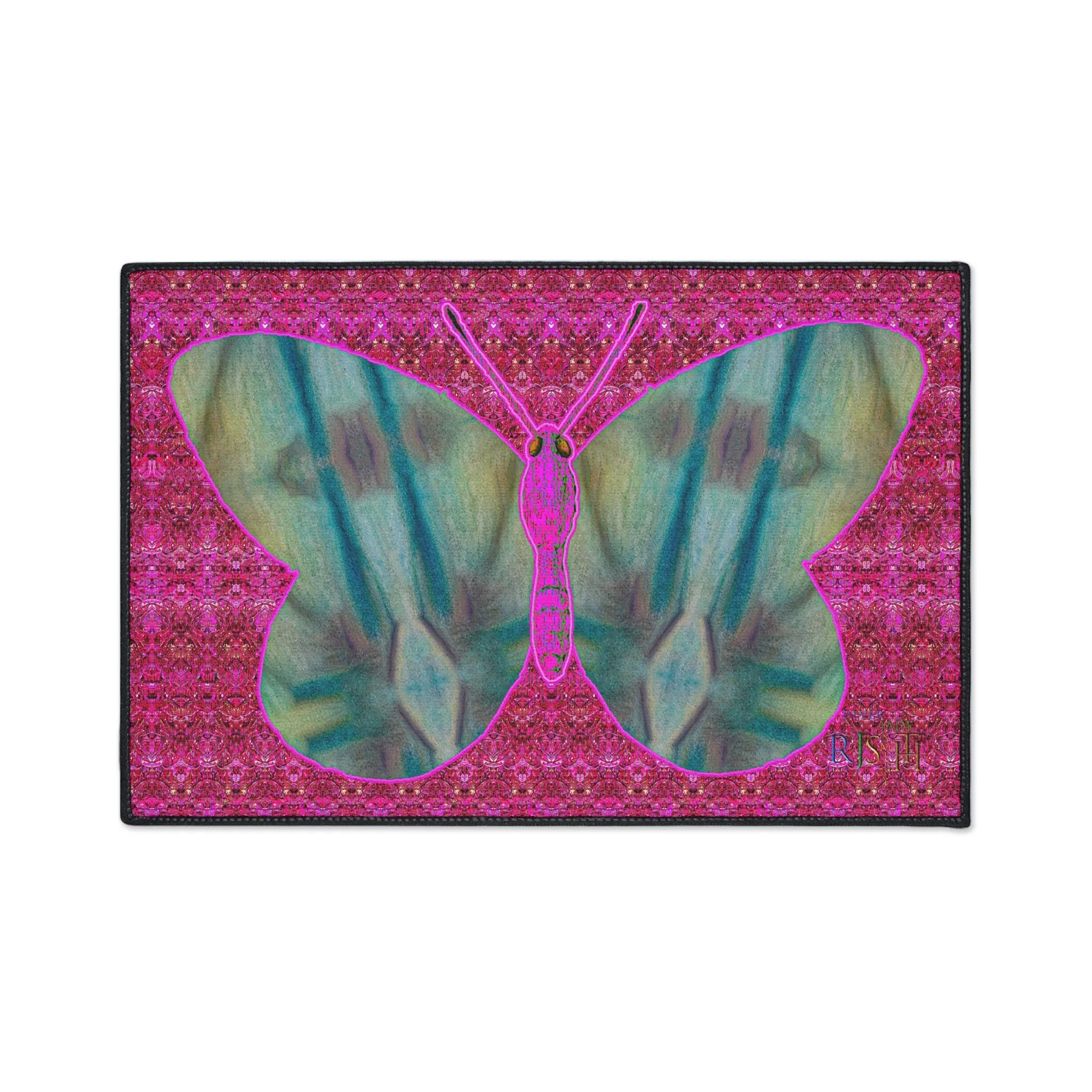 Heavy Duty Floor Mat (Butterfly Glade Denizen & Samhain Dream Thaw 13 & Pink Logo@Alchemic) RJSTH@Fabric#9_8 of 14 RJSTHw2025 RJS
