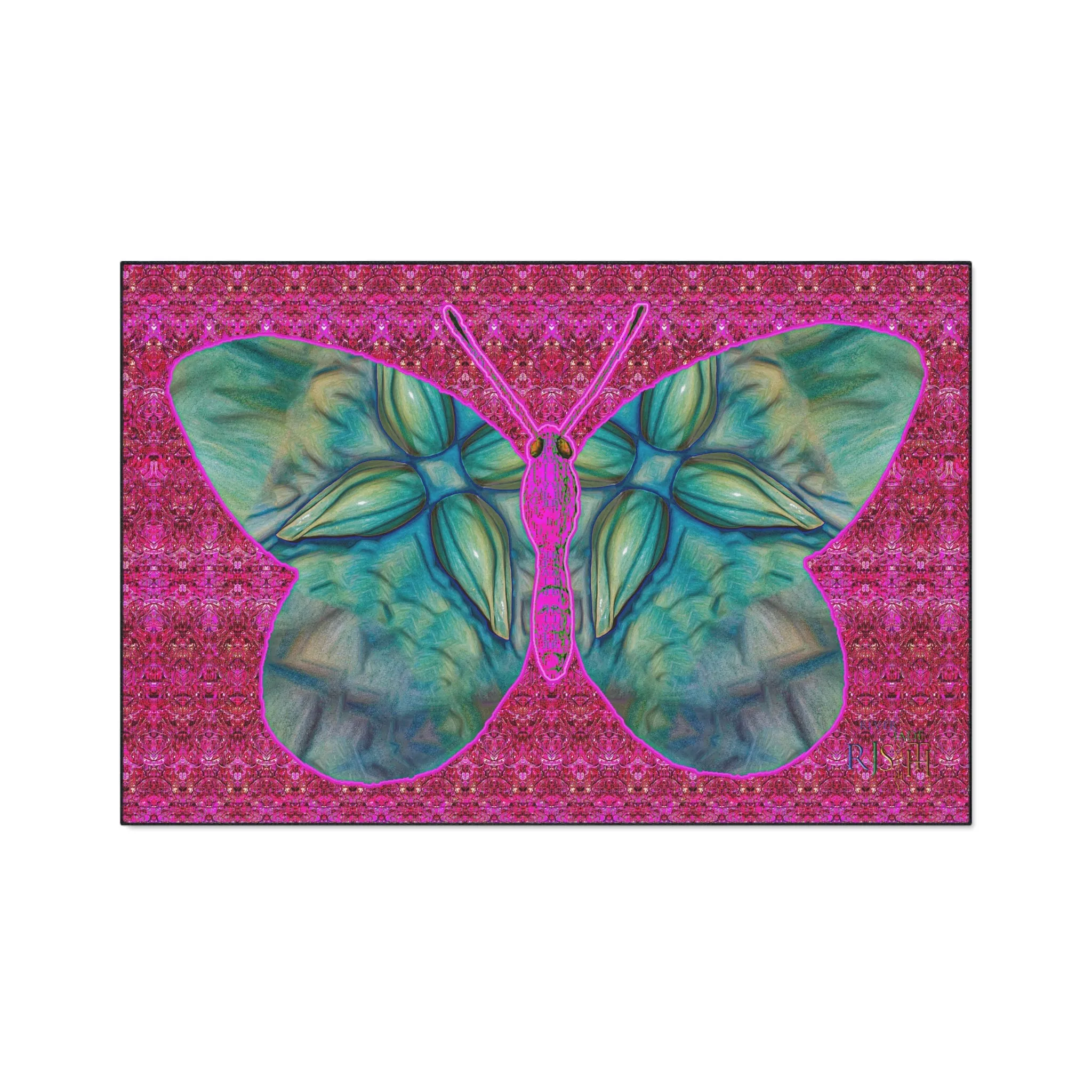 Heavy Duty Floor Mat (Butterfly Glade Denizen & Samhain Dream Thaw 13 & Pink Logo@Alchemic) RJSTH@Fabric#9_9 of 14 RJSTHw2025 RJS