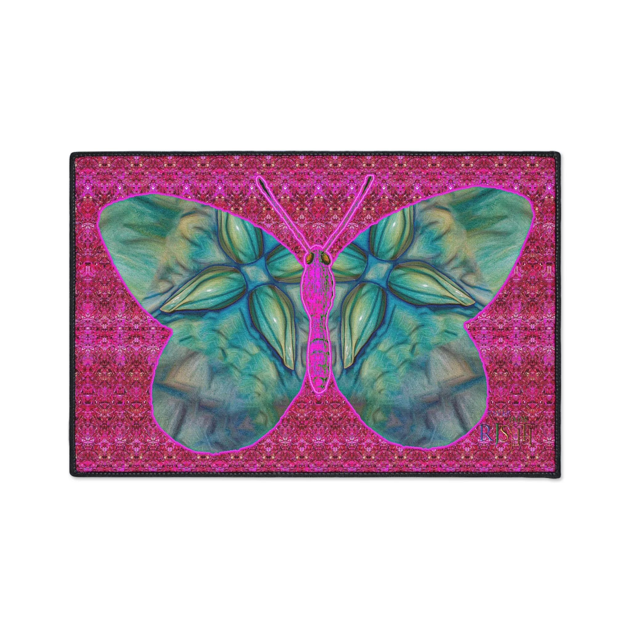 Heavy Duty Floor Mat (Butterfly Glade Denizen & Samhain Dream Thaw 13 & Pink Logo@Alchemic) RJSTH@Fabric#9_9 of 14 RJSTHw2025 RJS