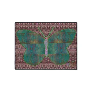 Heavy Duty Floor Mat (Butterfly Glade Denizen & Samhain Dream Thaw 14 & Purple Logo@Alchemic) RJSTH@Fabric#4_4 of 15 RJSTHw2025 RJS