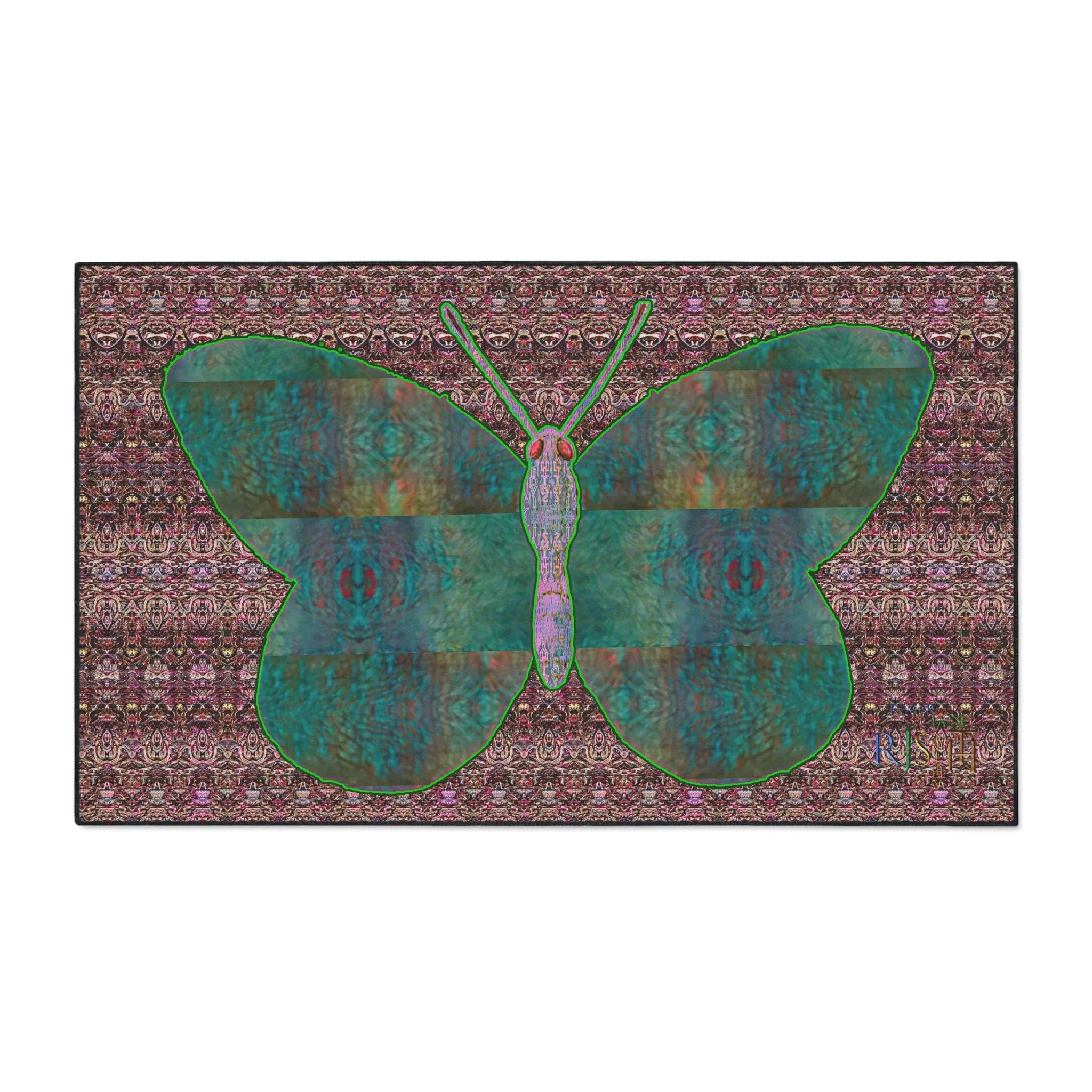 Heavy Duty Floor Mat (Butterfly Glade Denizen & Samhain Dream Thaw 14 & Purple Logo@Alchemic) RJSTH@Fabric#4_4 of 15 RJSTHw2025 RJS