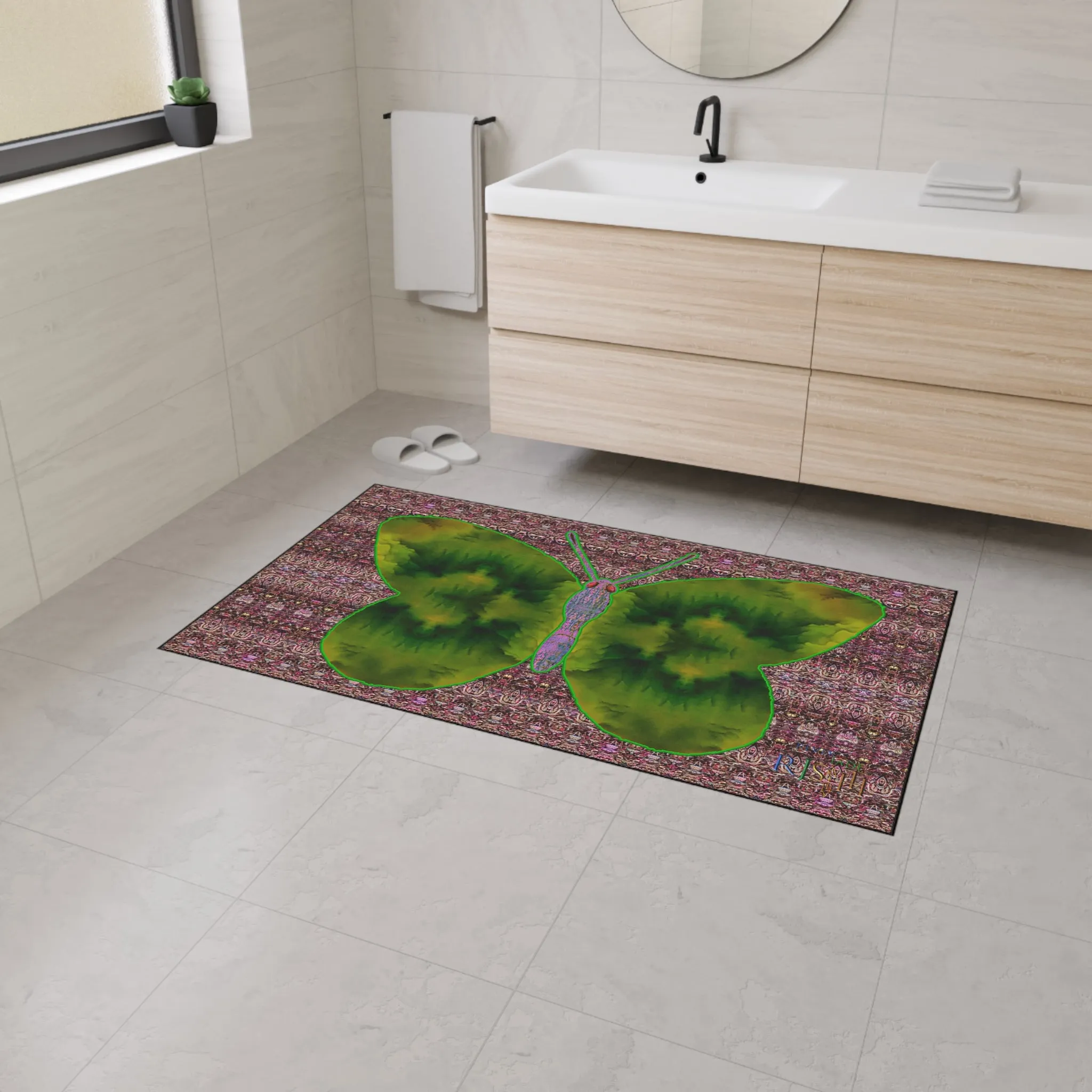 Heavy Duty Floor Mat (Butterfly Glade Denizen & Samhain Dream Thaw 14 & Purple Logo@Alchemic) RJSTH@Fabric#5_1 of 18 RJSTHw2025 RJS