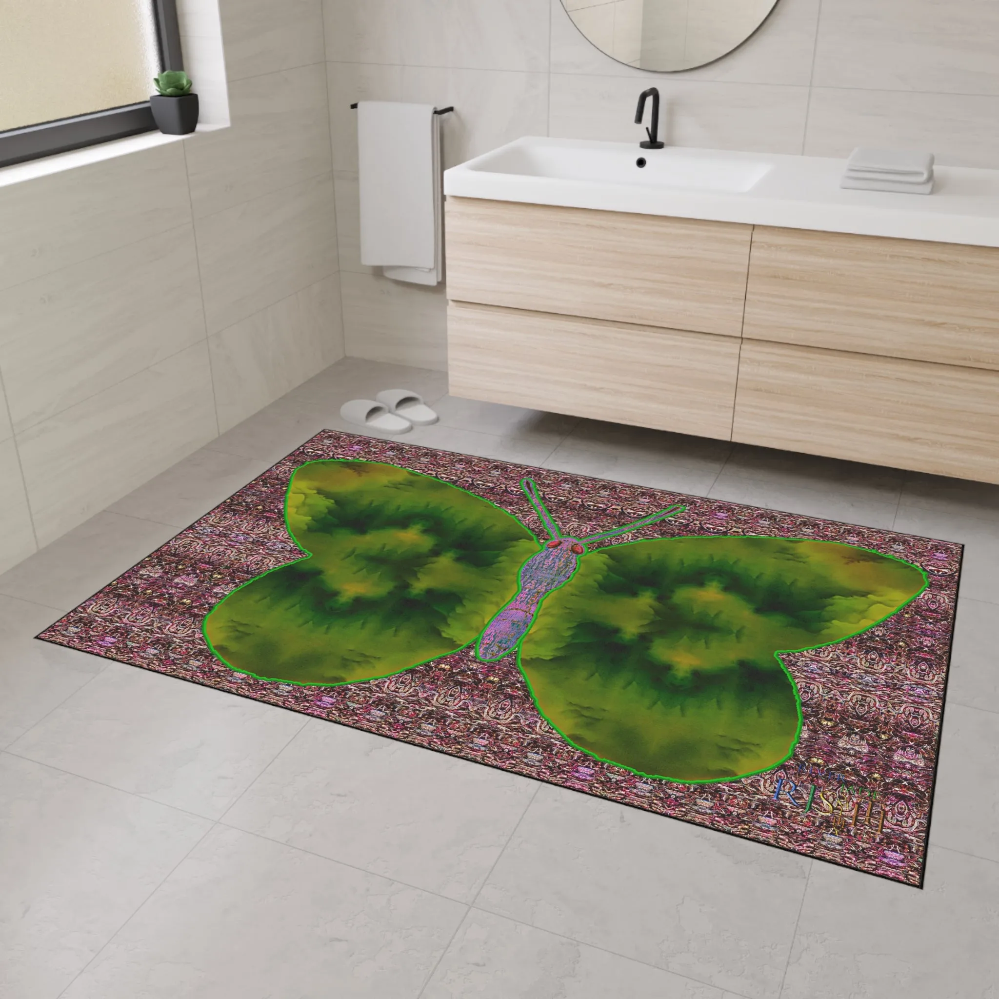 Heavy Duty Floor Mat (Butterfly Glade Denizen & Samhain Dream Thaw 14 & Purple Logo@Alchemic) RJSTH@Fabric#5_1 of 18 RJSTHw2025 RJS