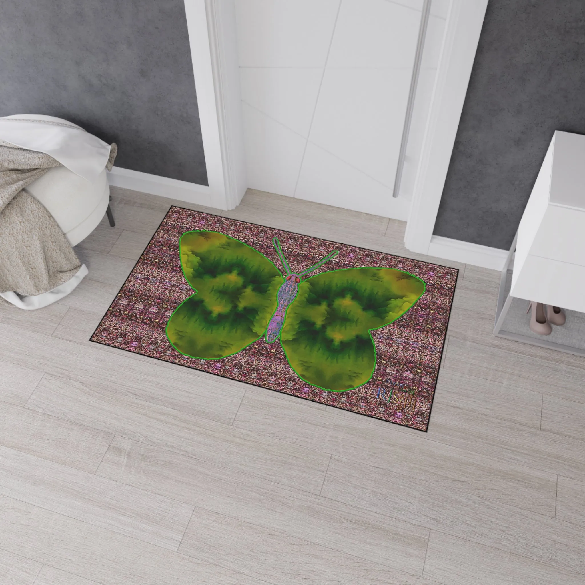 Heavy Duty Floor Mat (Butterfly Glade Denizen & Samhain Dream Thaw 14 & Purple Logo@Alchemic) RJSTH@Fabric#5_1 of 18 RJSTHw2025 RJS