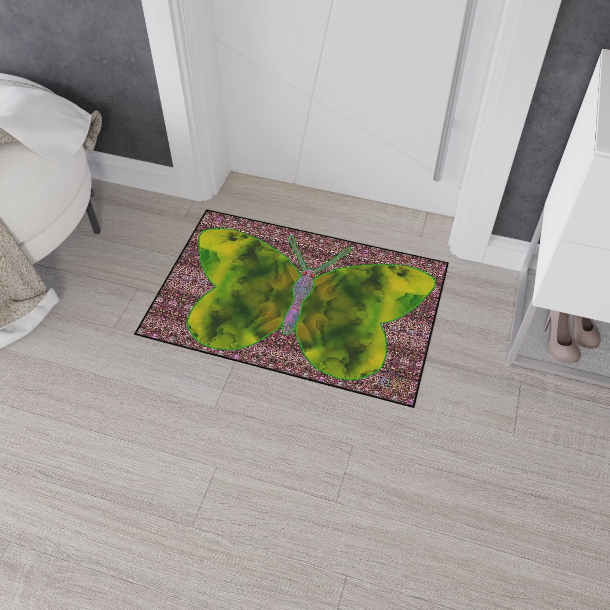 Heavy Duty Floor Mat (Butterfly Glade Denizen & Samhain Dream Thaw 14 & Purple Logo@Alchemic) RJSTH@Fabric#5_11 of 18 RJSTHw2025 RJS