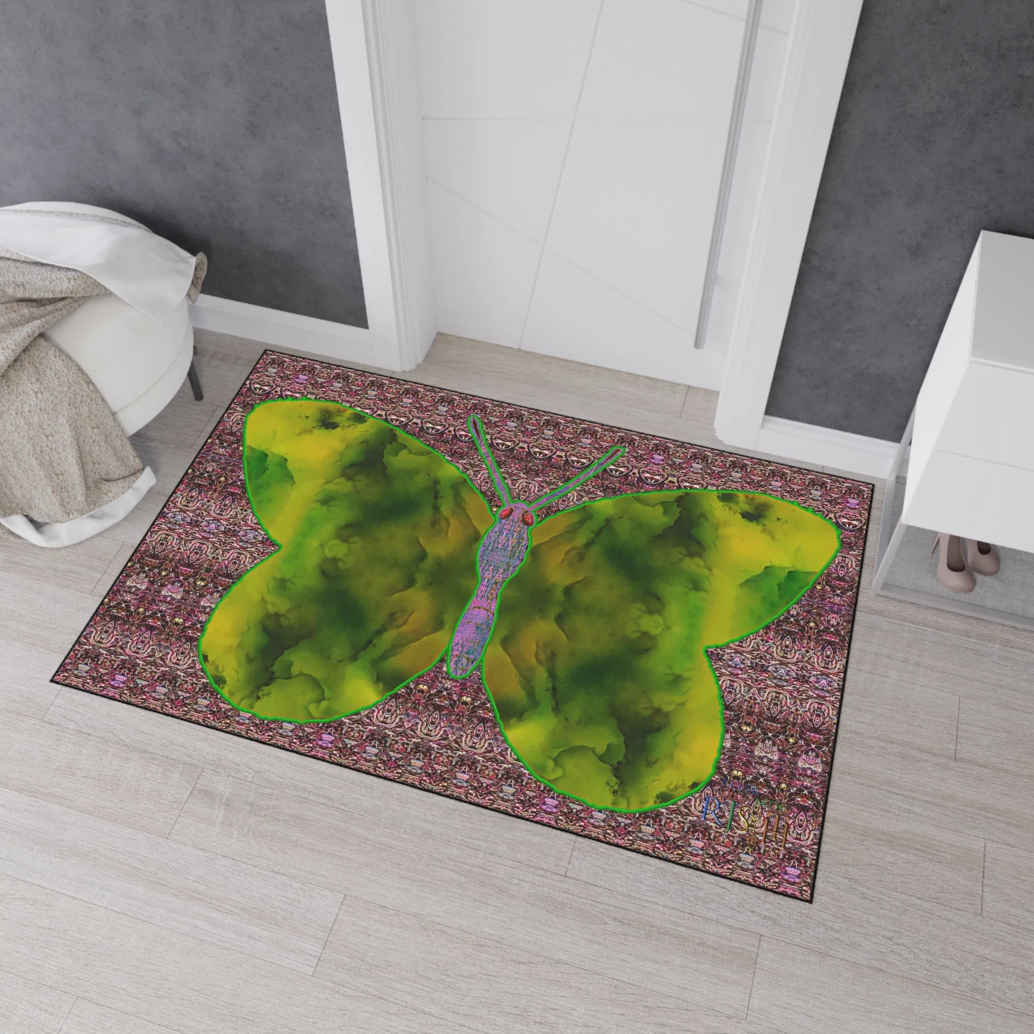 Heavy Duty Floor Mat (Butterfly Glade Denizen & Samhain Dream Thaw 14 & Purple Logo@Alchemic) RJSTH@Fabric#5_11 of 18 RJSTHw2025 RJS