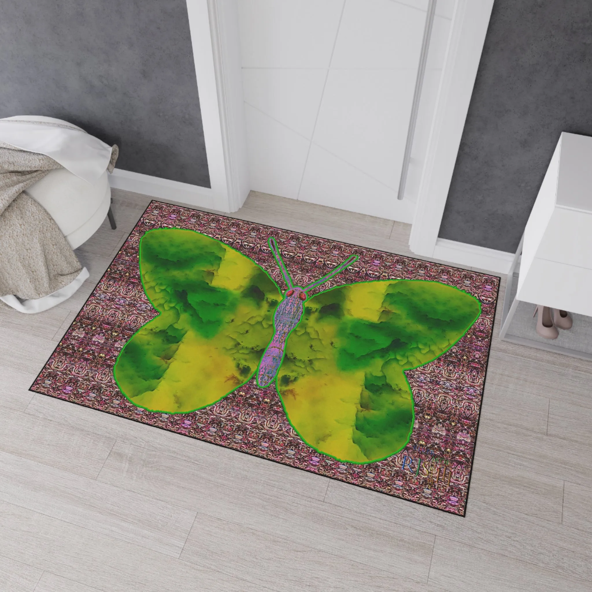 Heavy Duty Floor Mat (Butterfly Glade Denizen & Samhain Dream Thaw 14 & Purple Logo@Alchemic) RJSTH@Fabric#5_15 of 18 RJSTHw2025 RJS