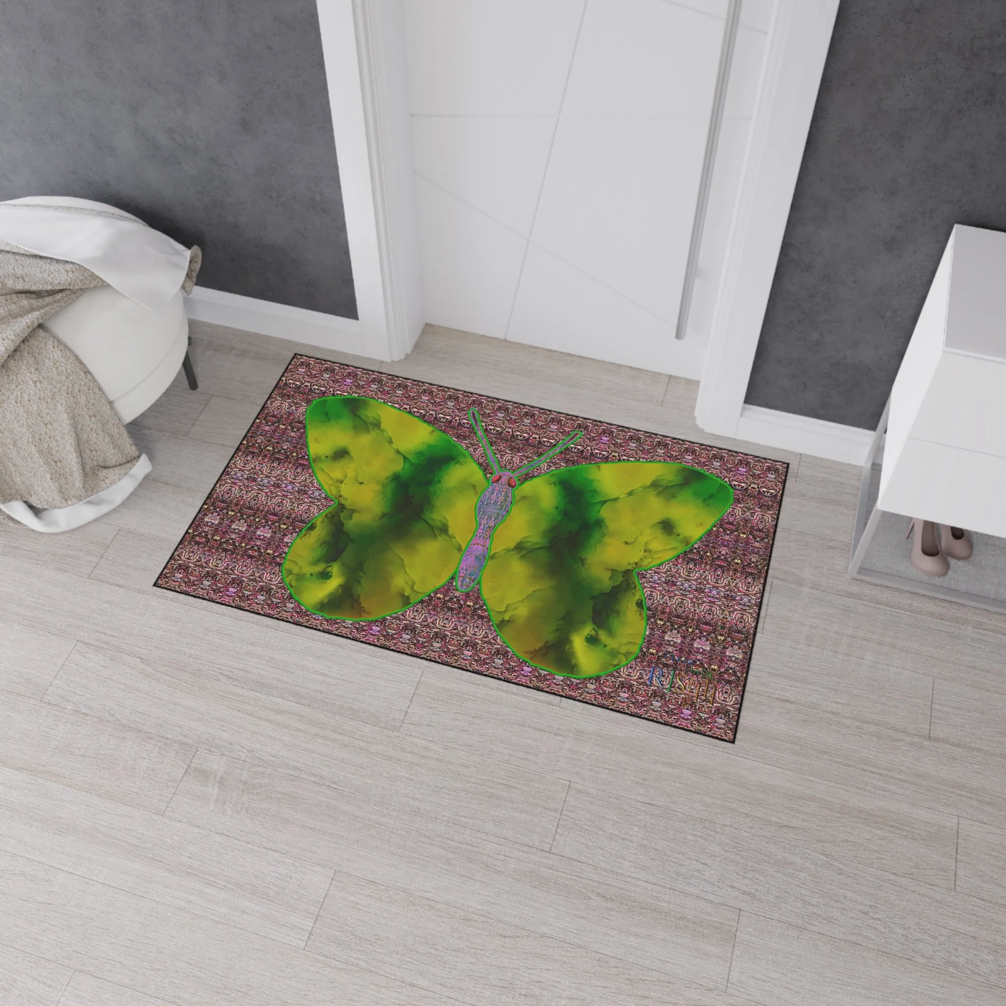 Heavy Duty Floor Mat (Butterfly Glade Denizen & Samhain Dream Thaw 14 & Purple Logo@Alchemic) RJSTH@Fabric#5_18 of 18 RJSTHw2025 RJS