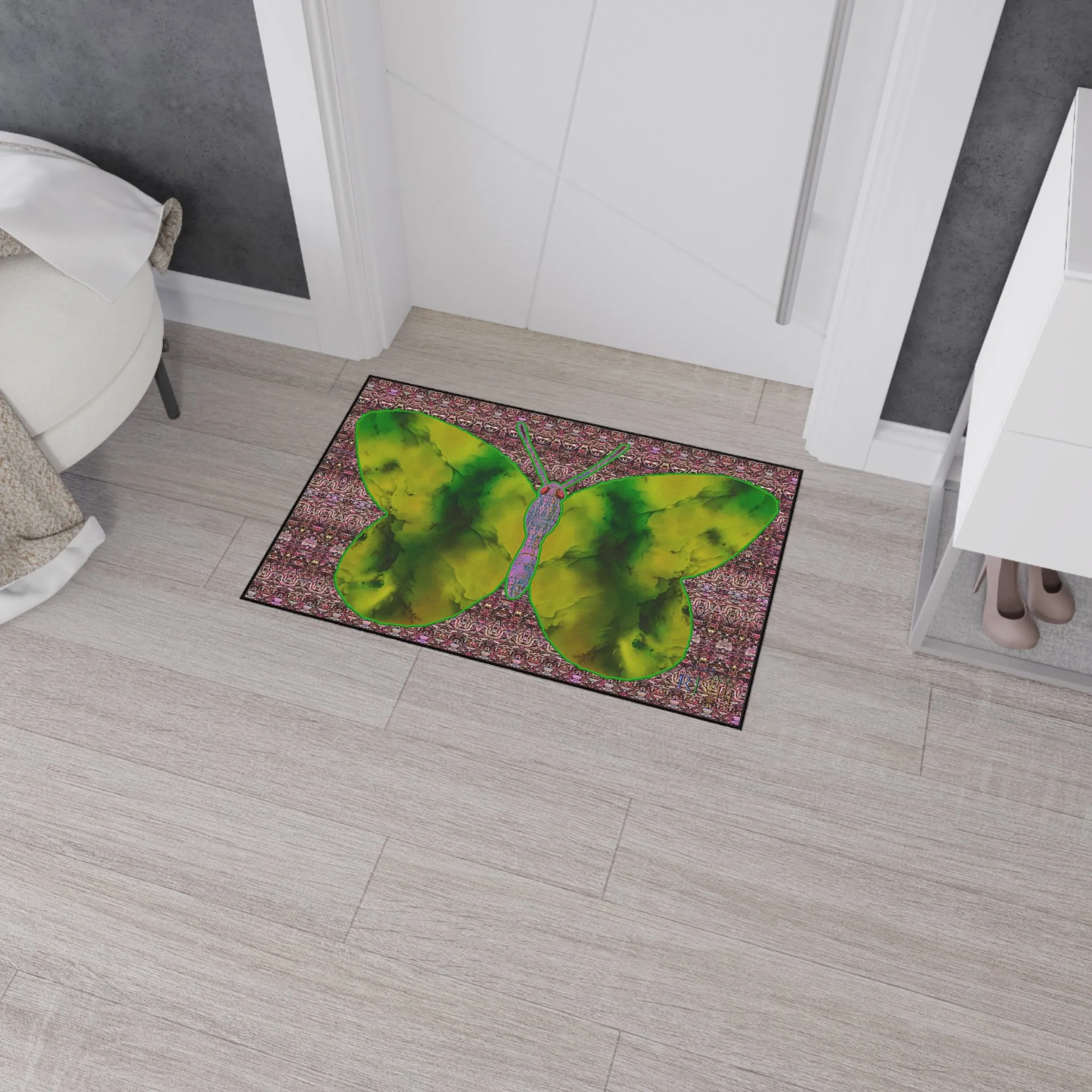Heavy Duty Floor Mat (Butterfly Glade Denizen & Samhain Dream Thaw 14 & Purple Logo@Alchemic) RJSTH@Fabric#5_18 of 18 RJSTHw2025 RJS