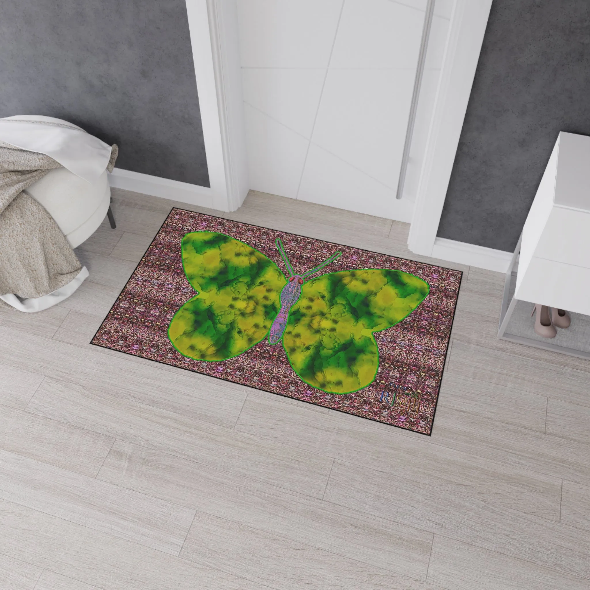 Heavy Duty Floor Mat (Butterfly Glade Denizen & Samhain Dream Thaw 14 & Purple Logo@Alchemic) RJSTH@Fabric#5_7 of 18 RJSTHw2025 RJS