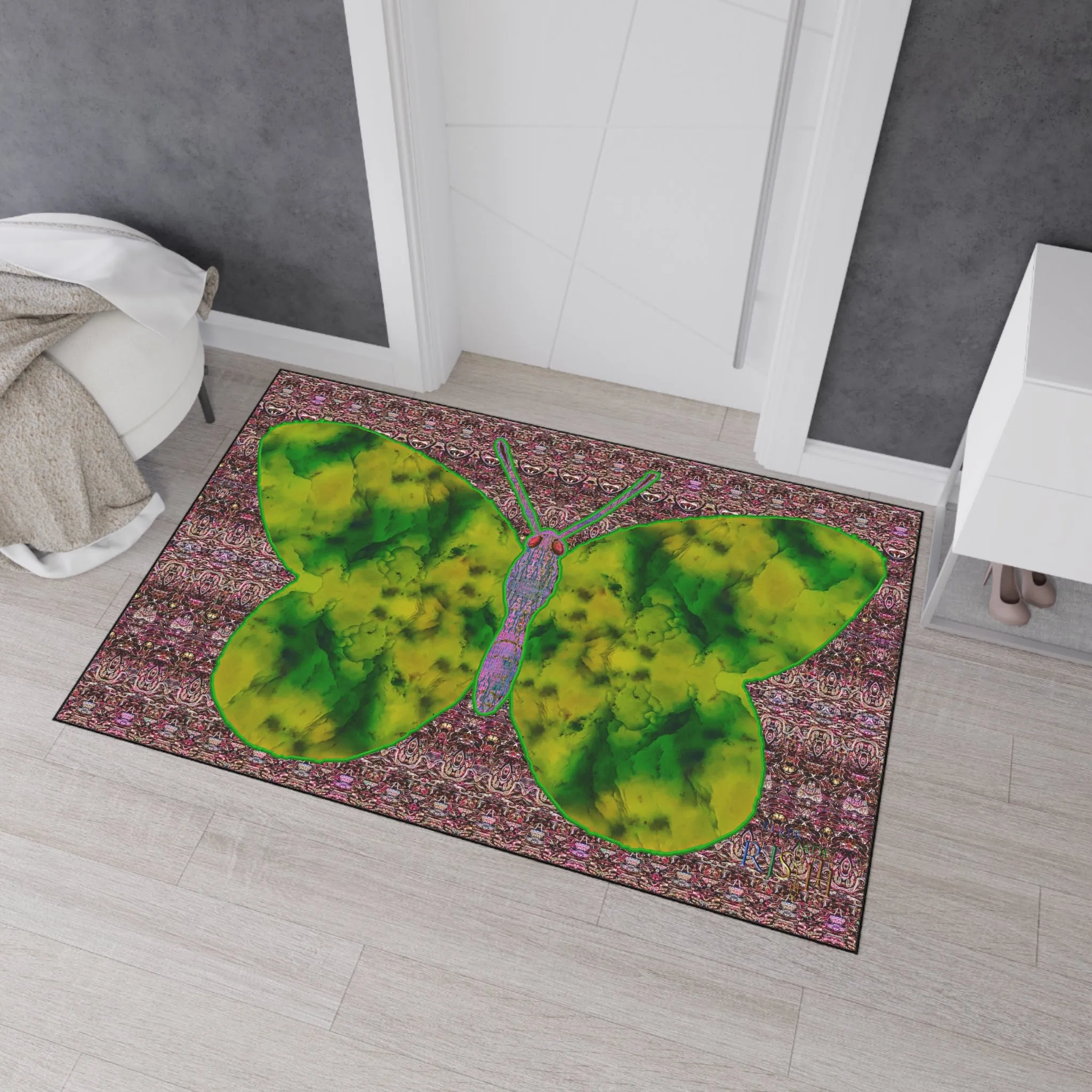 Heavy Duty Floor Mat (Butterfly Glade Denizen & Samhain Dream Thaw 14 & Purple Logo@Alchemic) RJSTH@Fabric#5_7 of 18 RJSTHw2025 RJS