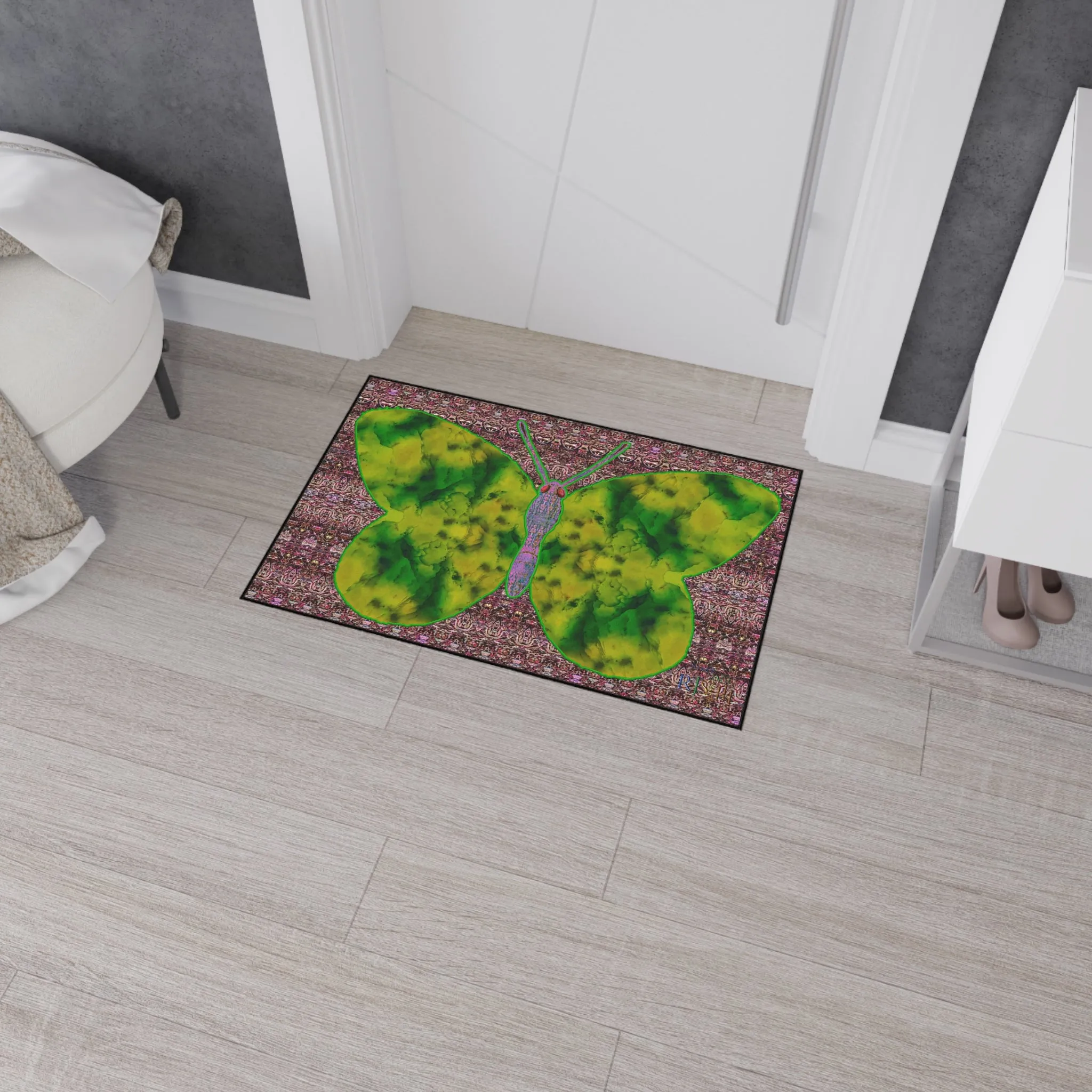 Heavy Duty Floor Mat (Butterfly Glade Denizen & Samhain Dream Thaw 14 & Purple Logo@Alchemic) RJSTH@Fabric#5_7 of 18 RJSTHw2025 RJS