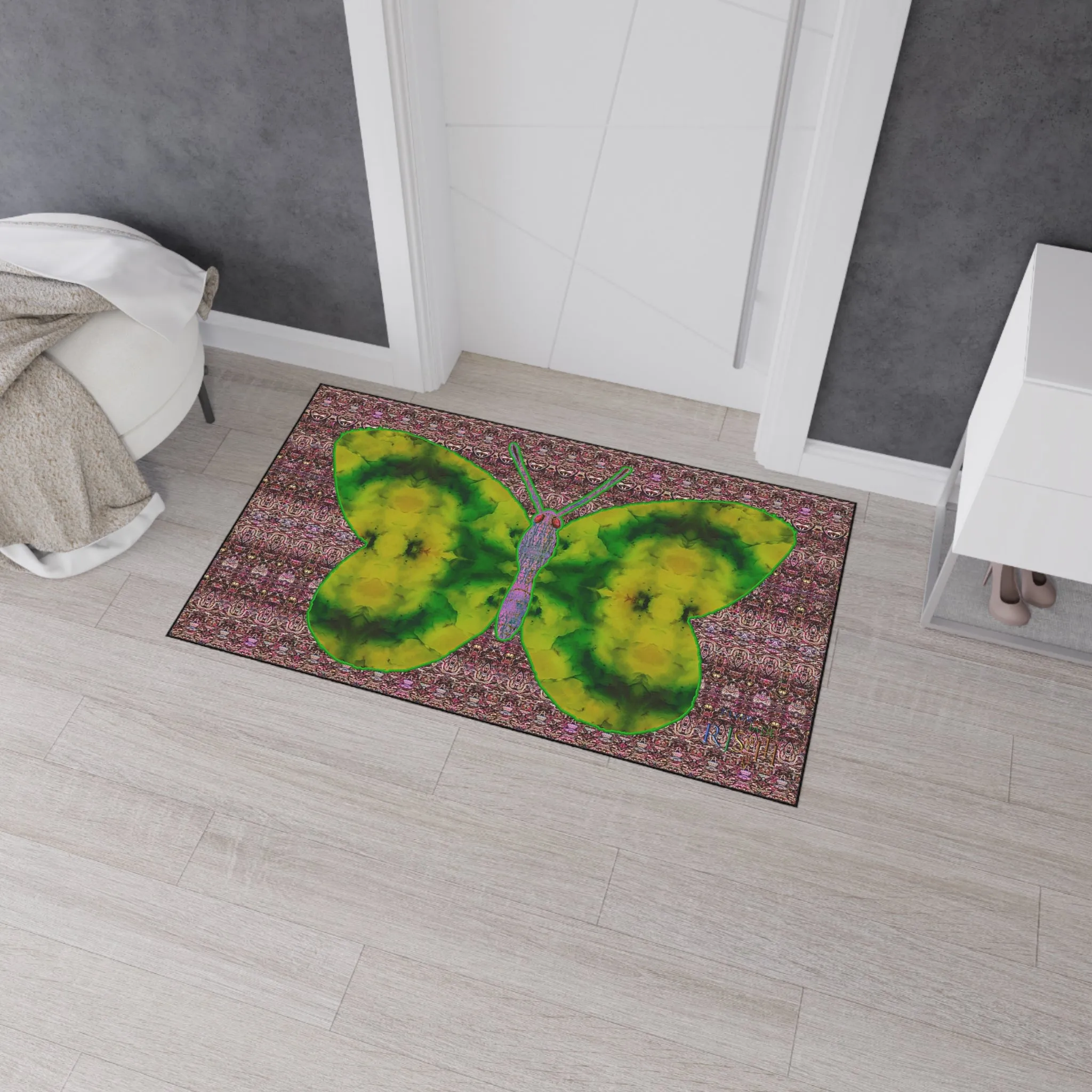 Heavy Duty Floor Mat (Butterfly Glade Denizen & Samhain Dream Thaw 14 & Purple Logo@Alchemic) RJSTH@Fabric#5_9 of 18 RJSTHw2025 RJS