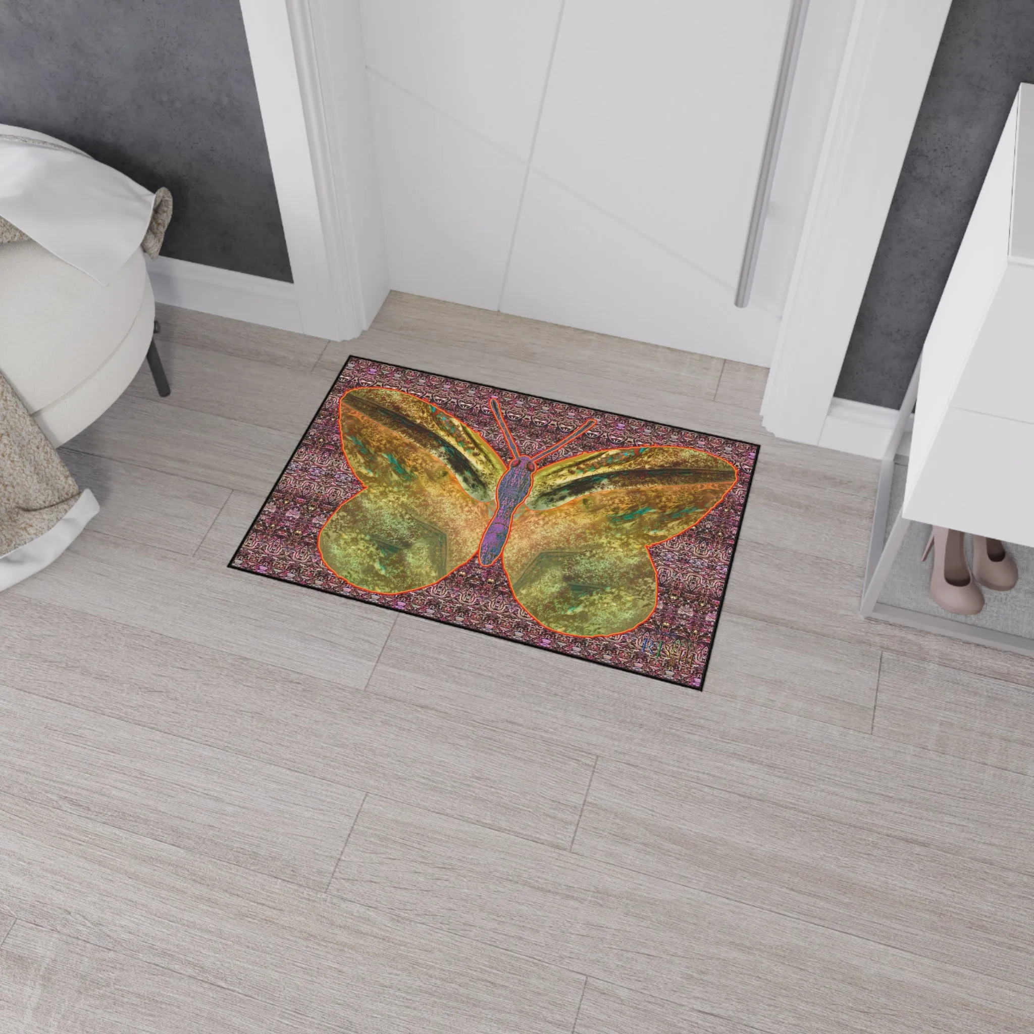 Heavy Duty Floor Mat (Butterfly Glade Denizen & Samhain Dream Thaw 14 & Purple Logo@Alchemic) RJSTH@Fabric#6_11 of 16 RJSTHw2025 RJS