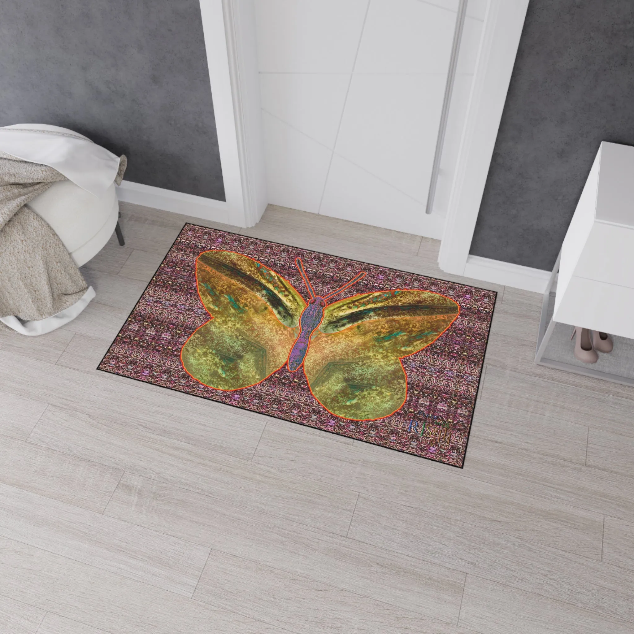 Heavy Duty Floor Mat (Butterfly Glade Denizen & Samhain Dream Thaw 14 & Purple Logo@Alchemic) RJSTH@Fabric#6_11 of 16 RJSTHw2025 RJS