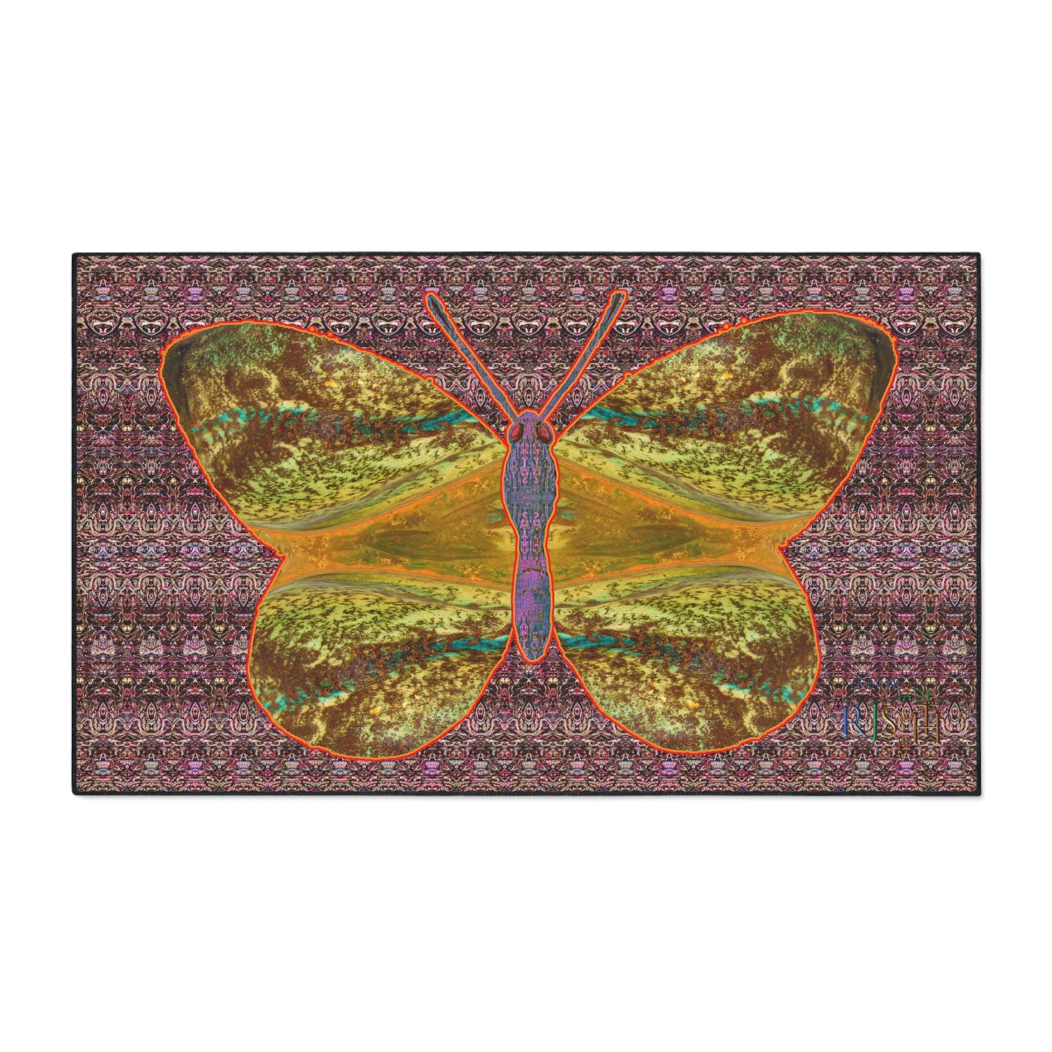 Heavy Duty Floor Mat (Butterfly Glade Denizen & Samhain Dream Thaw 14 & Purple Logo@Alchemic) RJSTH@Fabric#6_13 of 16 RJSTHw2025 RJS
