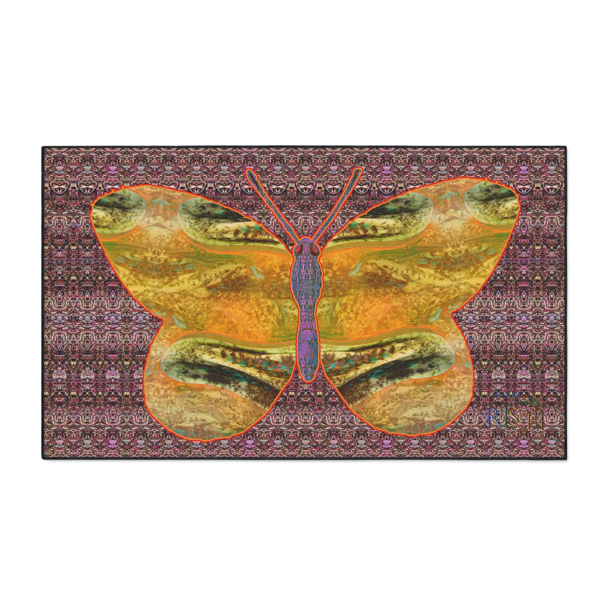 Heavy Duty Floor Mat (Butterfly Glade Denizen & Samhain Dream Thaw 14 & Purple Logo@Alchemic) RJSTH@Fabric#6_14 of 16 RJSTHw2025 RJS