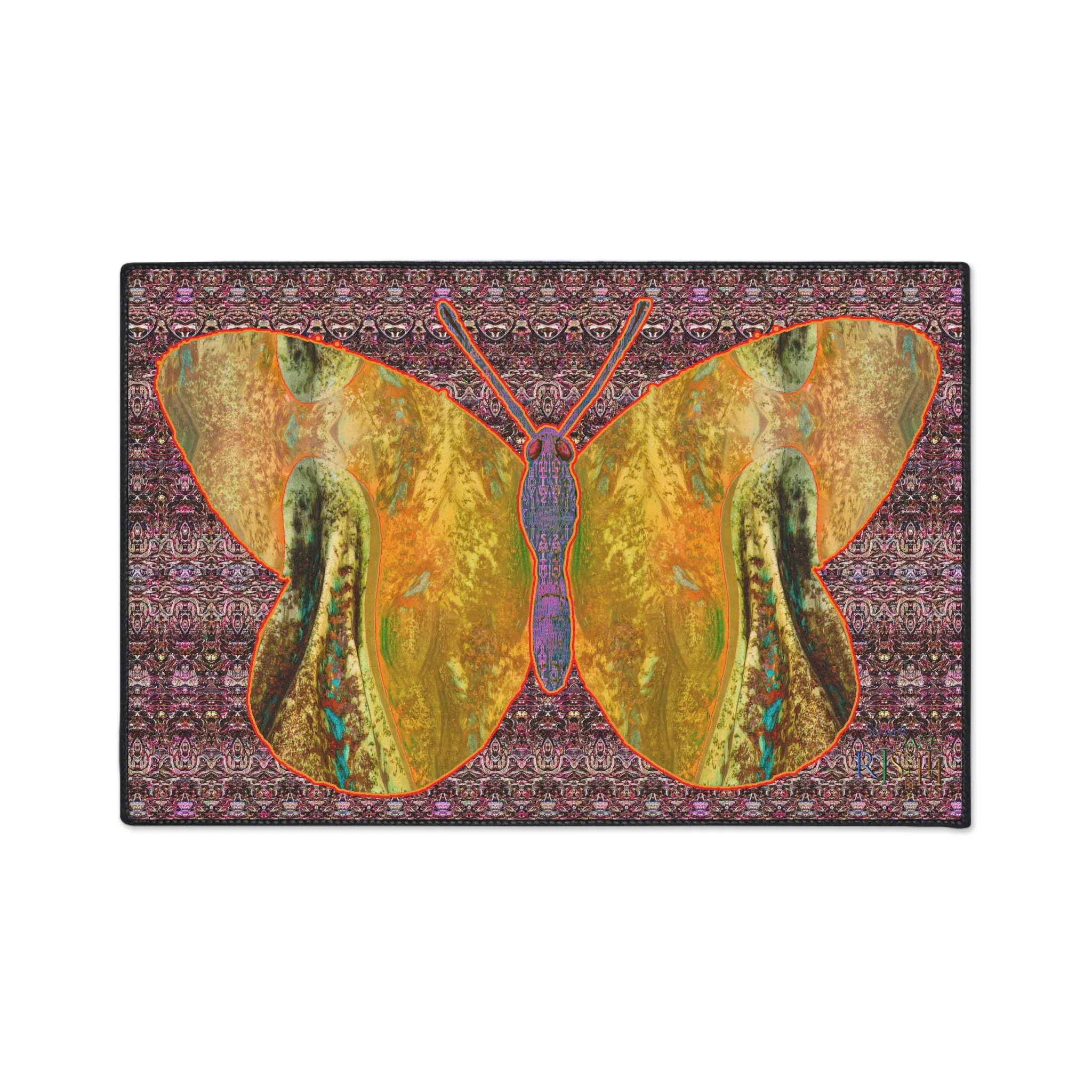Heavy Duty Floor Mat (Butterfly Glade Denizen & Samhain Dream Thaw 14 & Purple Logo@Alchemic) RJSTH@Fabric#6_15 of 16 RJSTHw2025 RJS