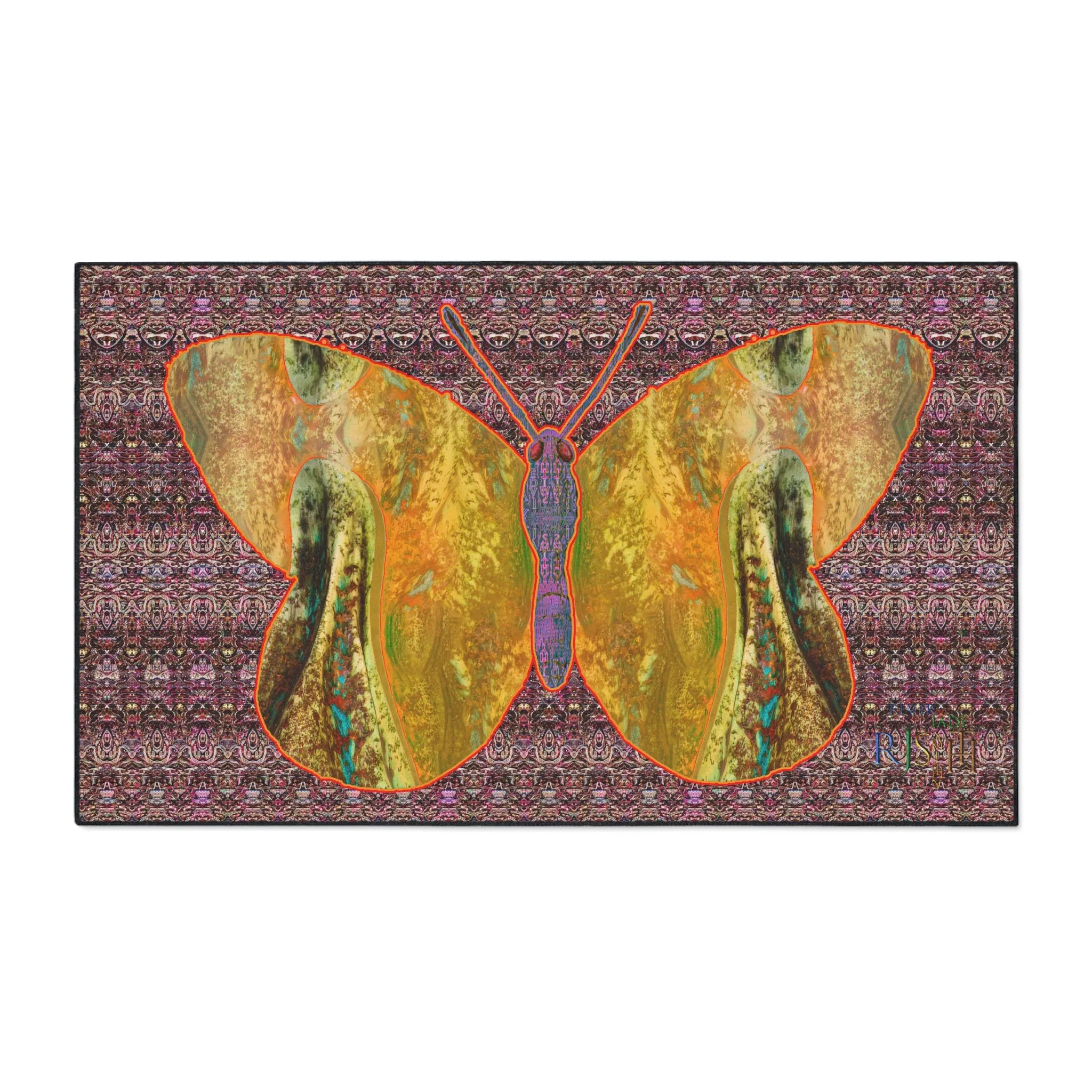 Heavy Duty Floor Mat (Butterfly Glade Denizen & Samhain Dream Thaw 14 & Purple Logo@Alchemic) RJSTH@Fabric#6_15 of 16 RJSTHw2025 RJS