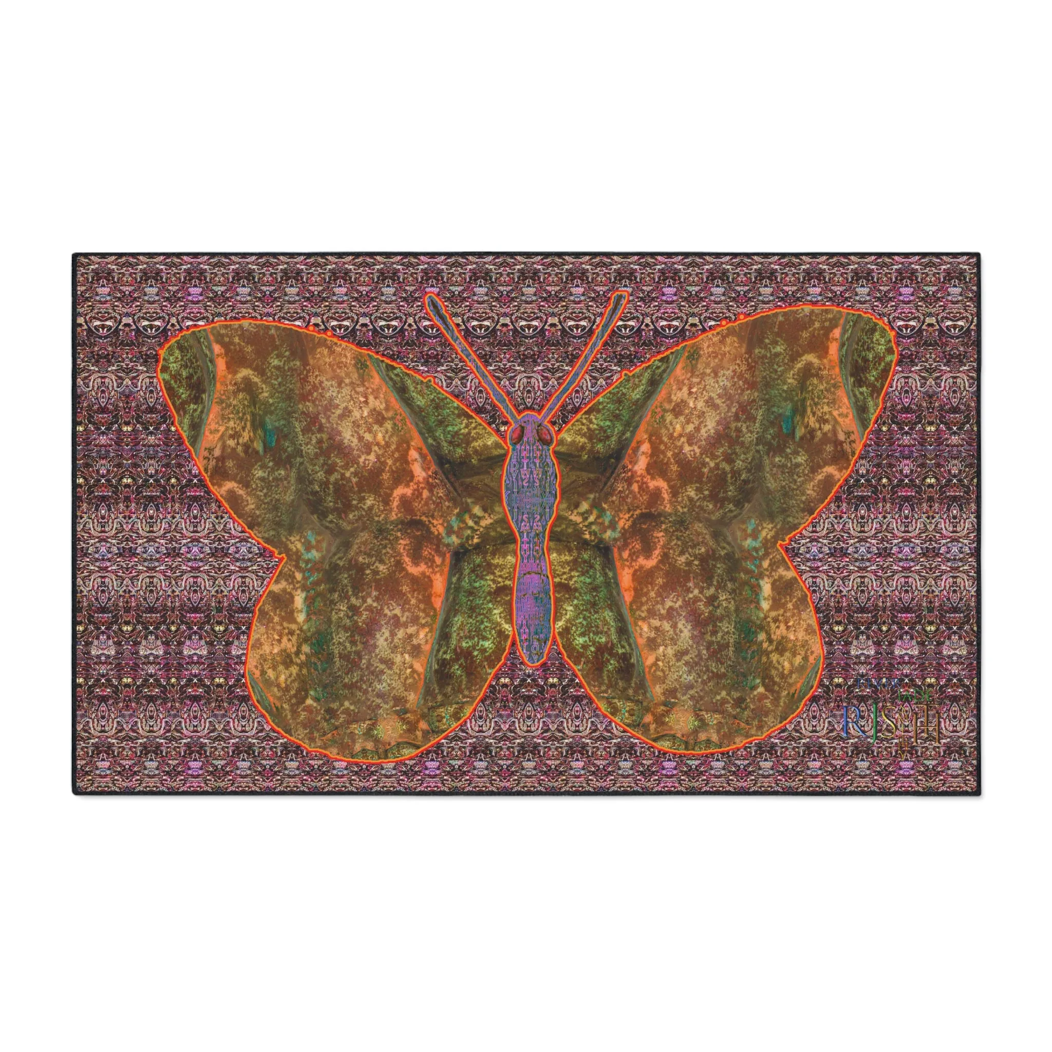 Heavy Duty Floor Mat (Butterfly Glade Denizen & Samhain Dream Thaw 14 & Purple Logo@Alchemic) RJSTH@Fabric#6_4 of 16 RJSTHw2025 RJS