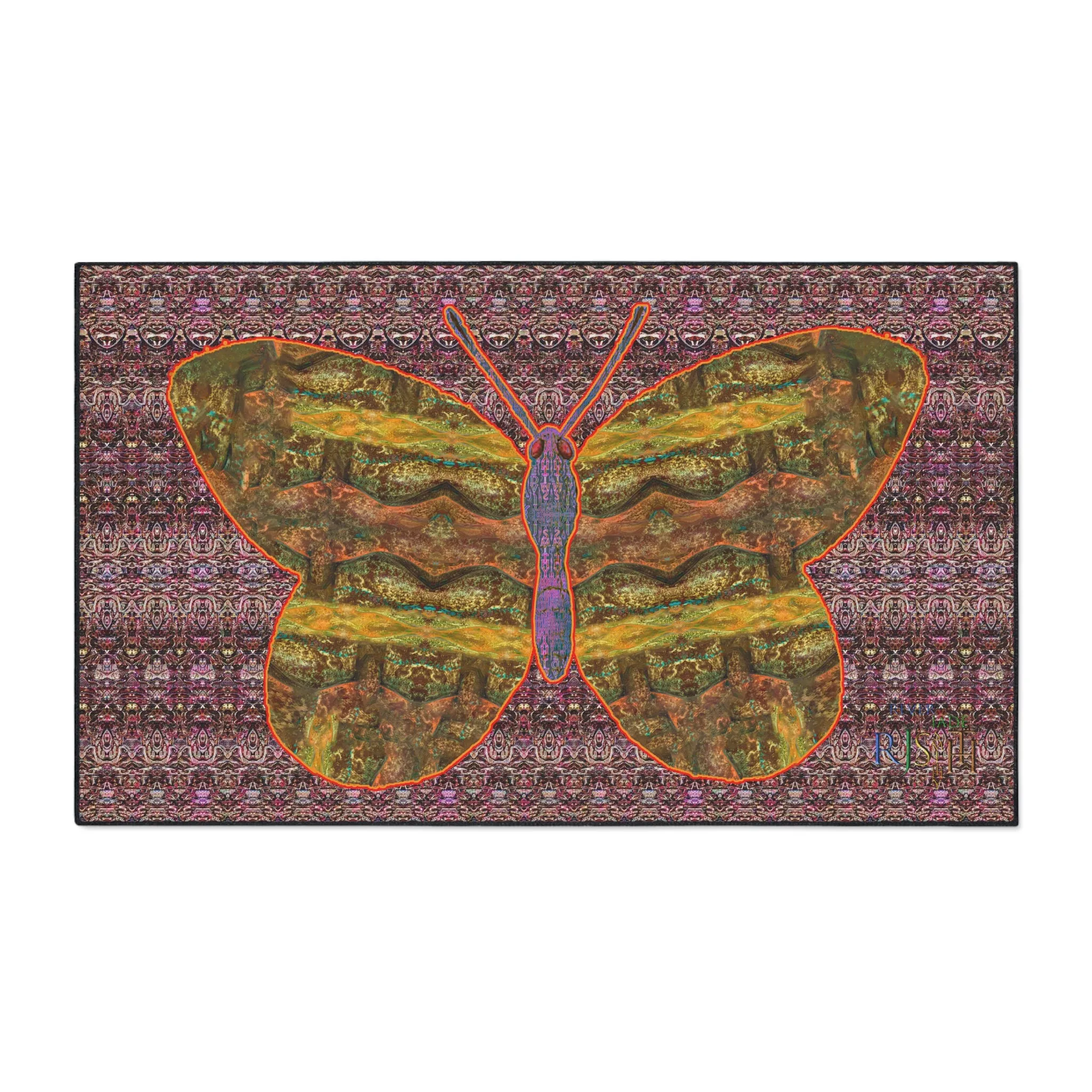 Heavy Duty Floor Mat (Butterfly Glade Denizen & Samhain Dream Thaw 14 & Purple Logo@Alchemic) RJSTH@Fabric#6_5 of 16 RJSTHw2025 RJS