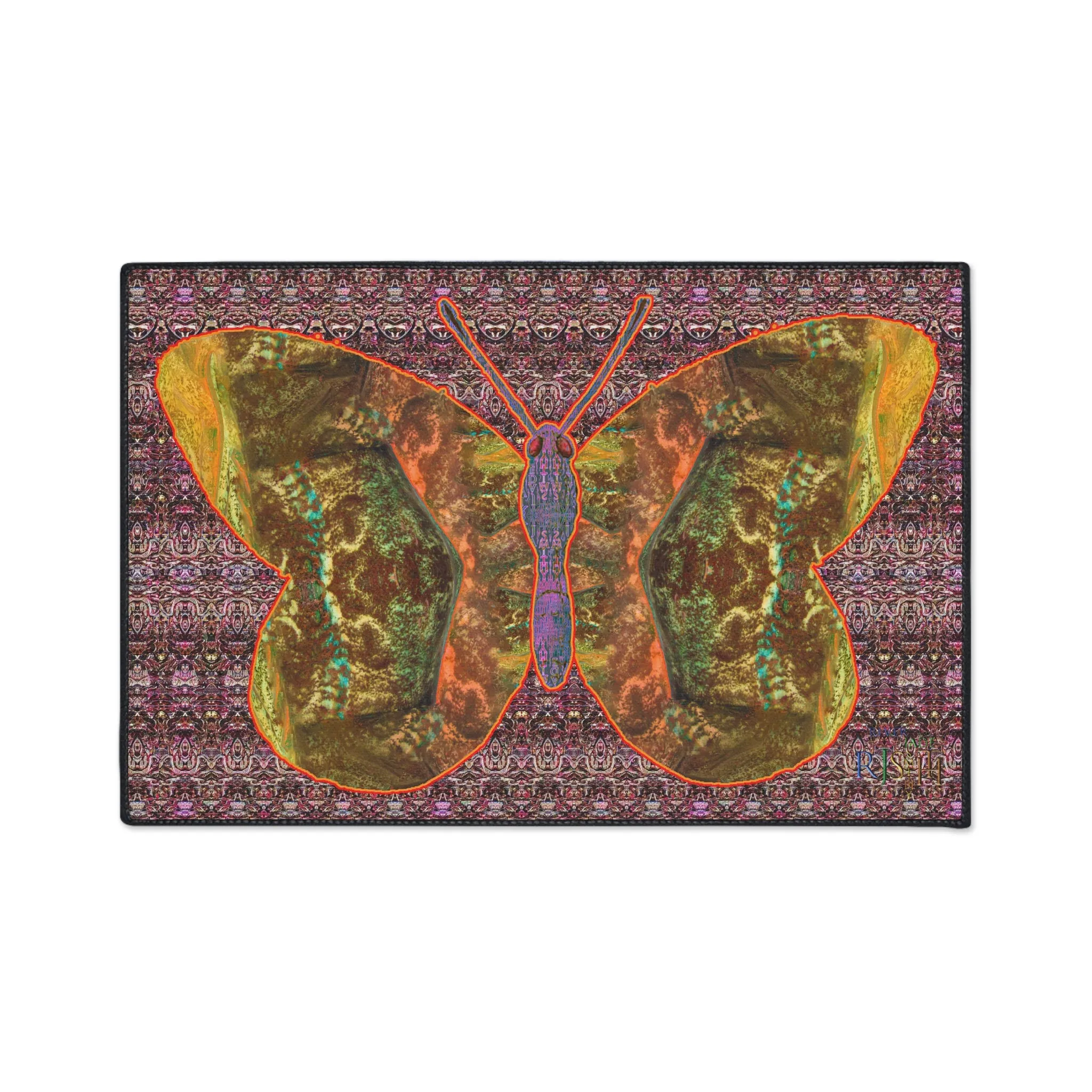 Heavy Duty Floor Mat (Butterfly Glade Denizen & Samhain Dream Thaw 14 & Purple Logo@Alchemic) RJSTH@Fabric#6_6 of 16 RJSTHw2025 RJS