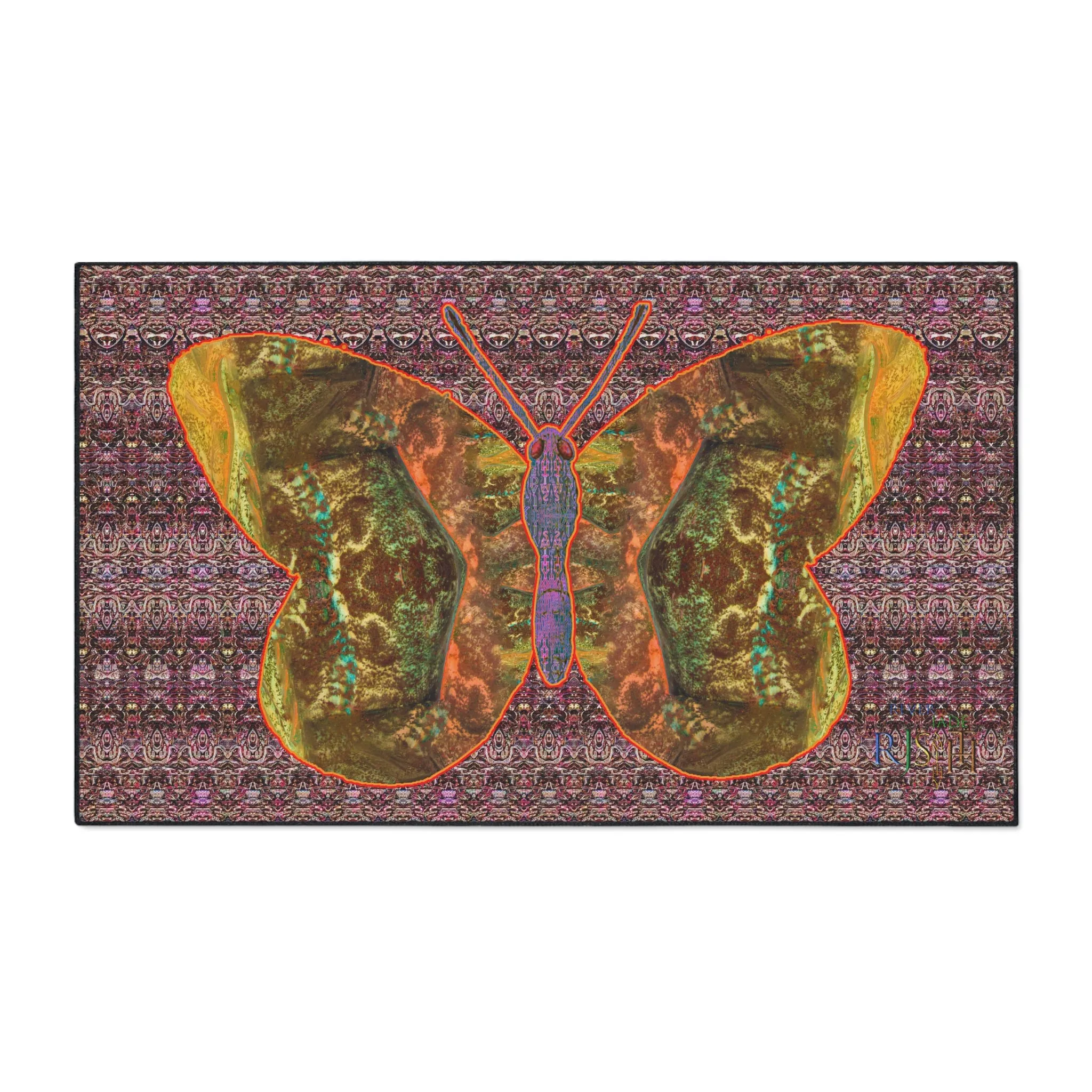 Heavy Duty Floor Mat (Butterfly Glade Denizen & Samhain Dream Thaw 14 & Purple Logo@Alchemic) RJSTH@Fabric#6_6 of 16 RJSTHw2025 RJS