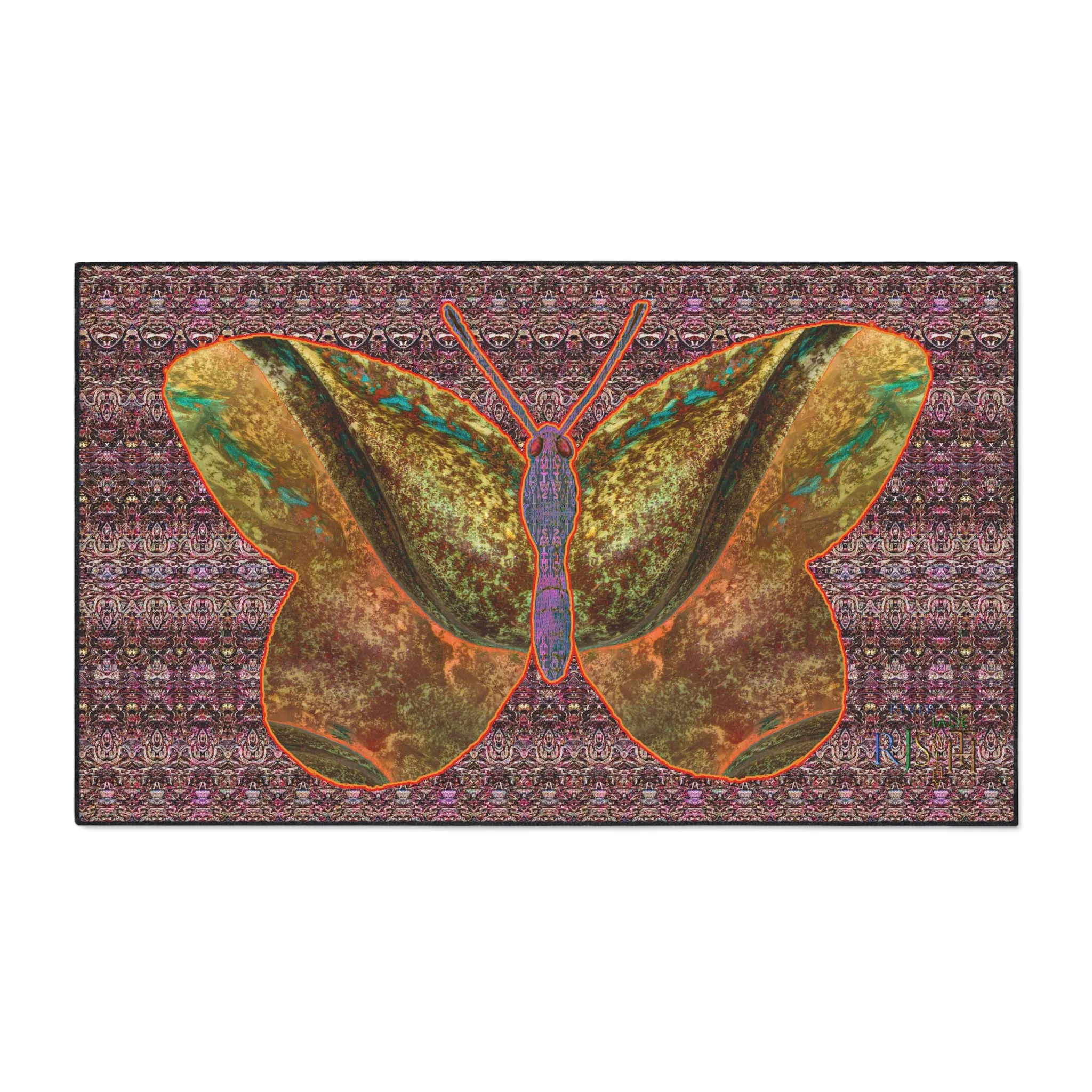 Heavy Duty Floor Mat (Butterfly Glade Denizen & Samhain Dream Thaw 14 & Purple Logo@Alchemic) RJSTH@Fabric#6_9 of 16 RJSTHw2025 RJS