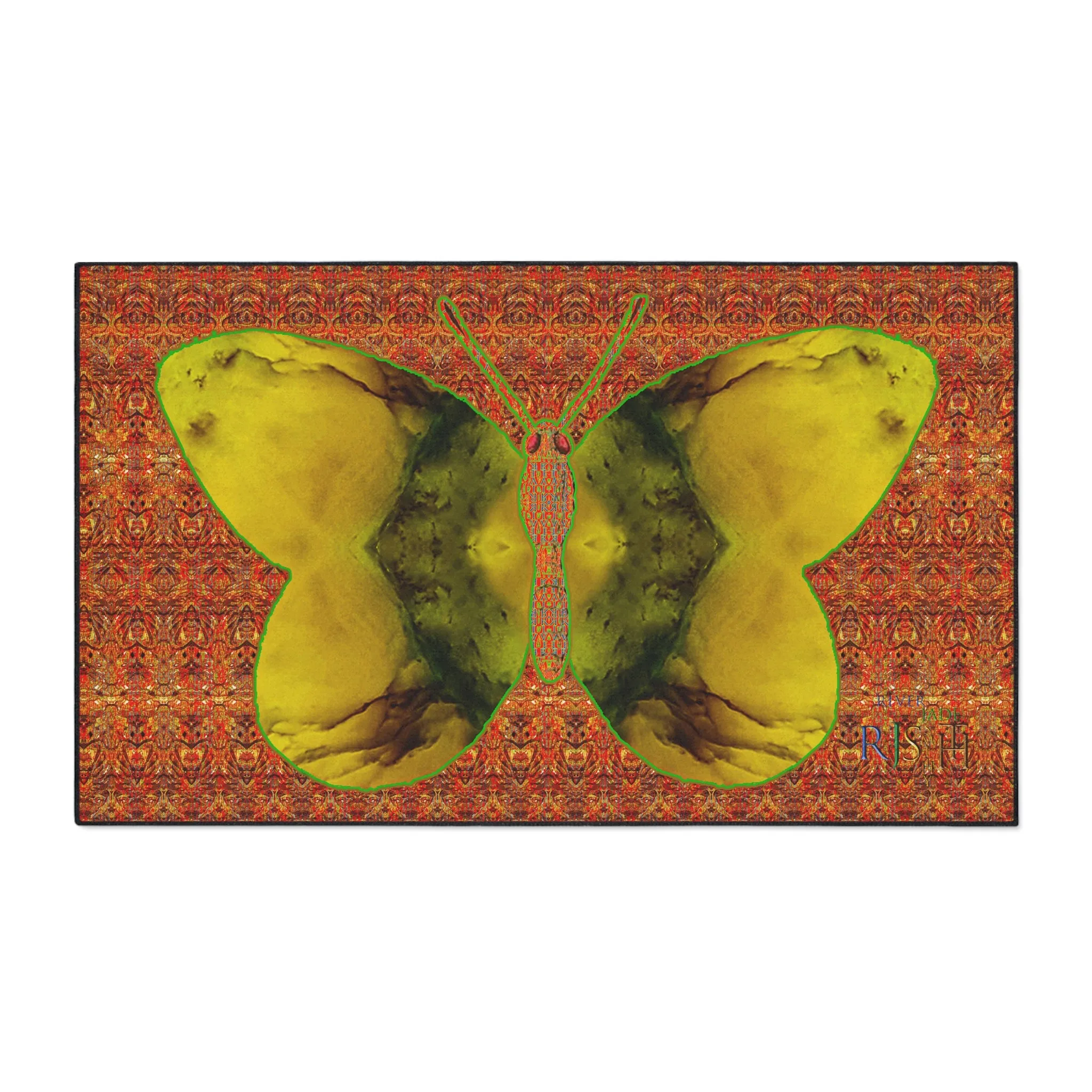 Heavy Duty Floor Mat (Butterfly Glade Denizen & Samhain Dream Thaw 15 & Orange Logo@Alchemic) RJSTH@Fabric#1_1 of 15 RJSTHw2025 RJS