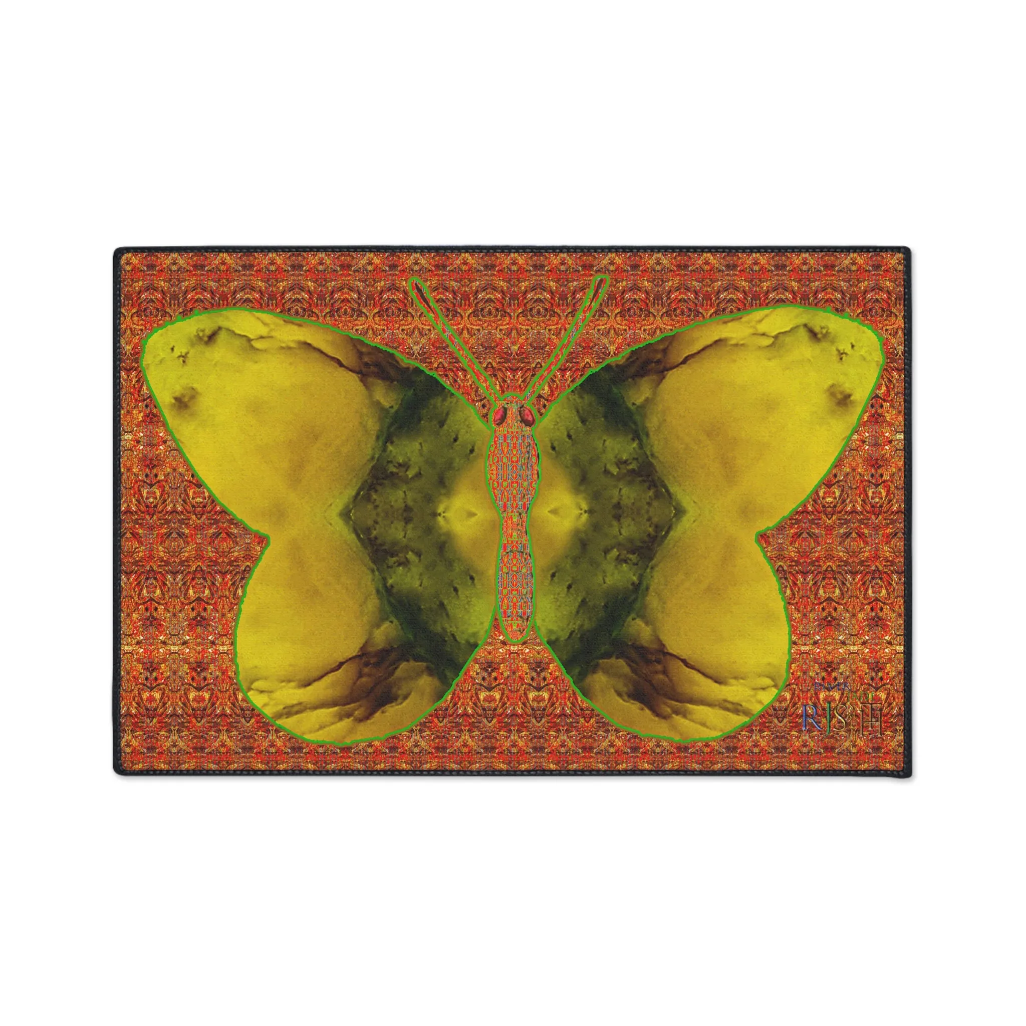 Heavy Duty Floor Mat (Butterfly Glade Denizen & Samhain Dream Thaw 15 & Orange Logo@Alchemic) RJSTH@Fabric#1_1 of 15 RJSTHw2025 RJS