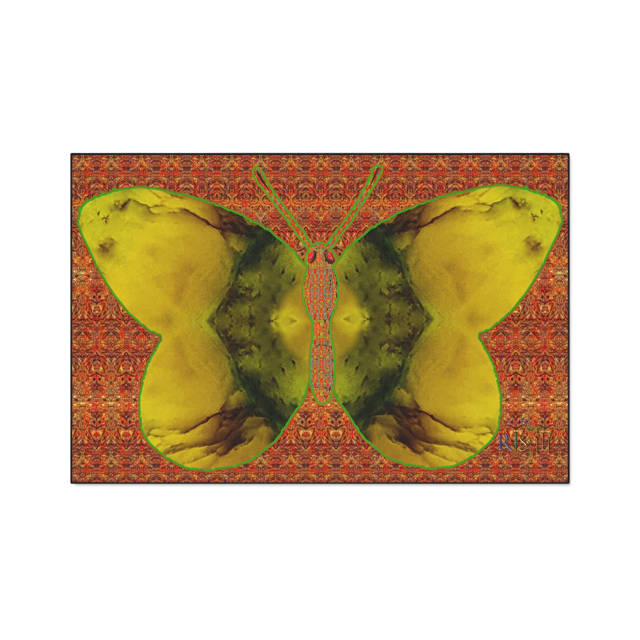 Heavy Duty Floor Mat (Butterfly Glade Denizen & Samhain Dream Thaw 15 & Orange Logo@Alchemic) RJSTH@Fabric#1_1 of 15 RJSTHw2025 RJS