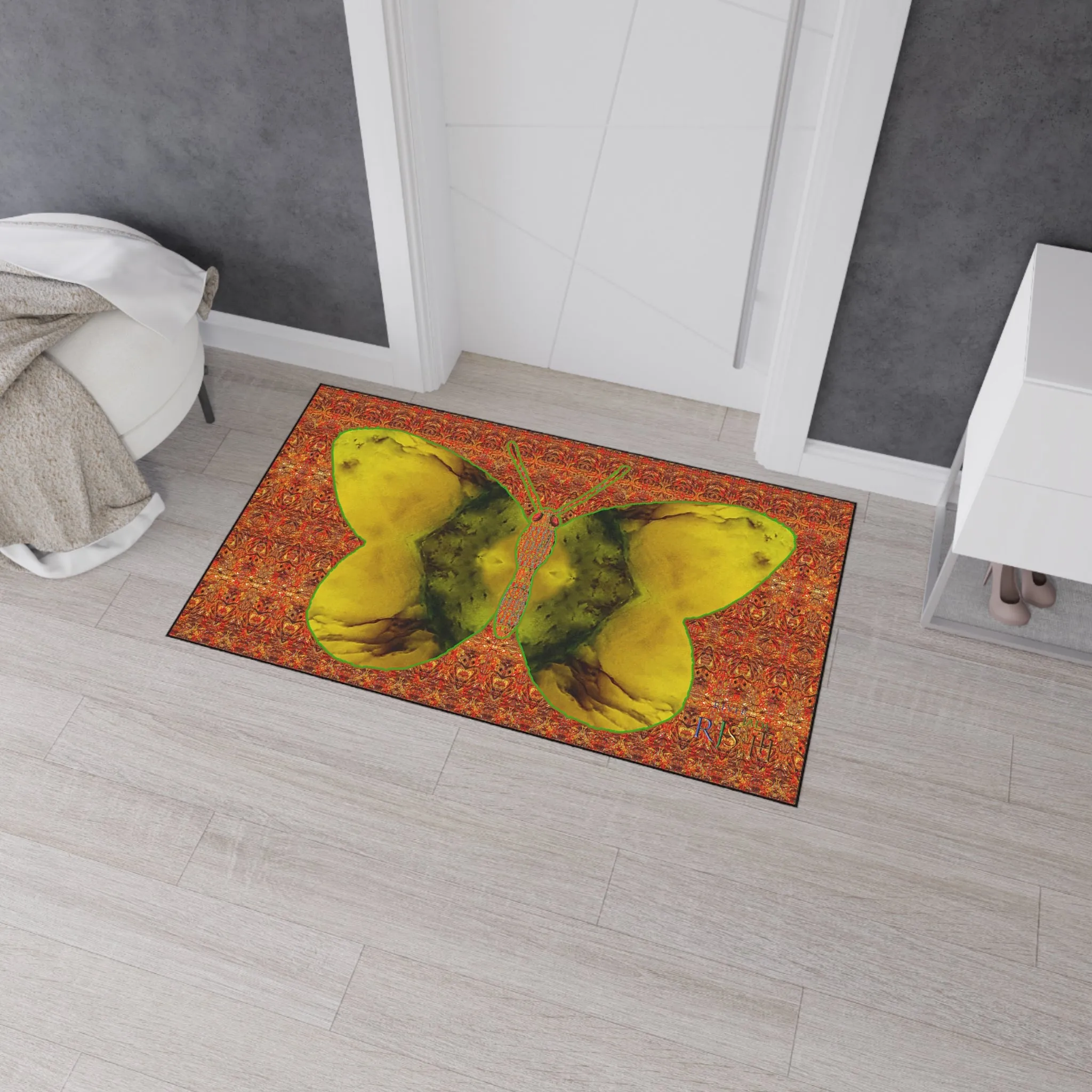 Heavy Duty Floor Mat (Butterfly Glade Denizen & Samhain Dream Thaw 15 & Orange Logo@Alchemic) RJSTH@Fabric#1_1 of 15 RJSTHw2025 RJS