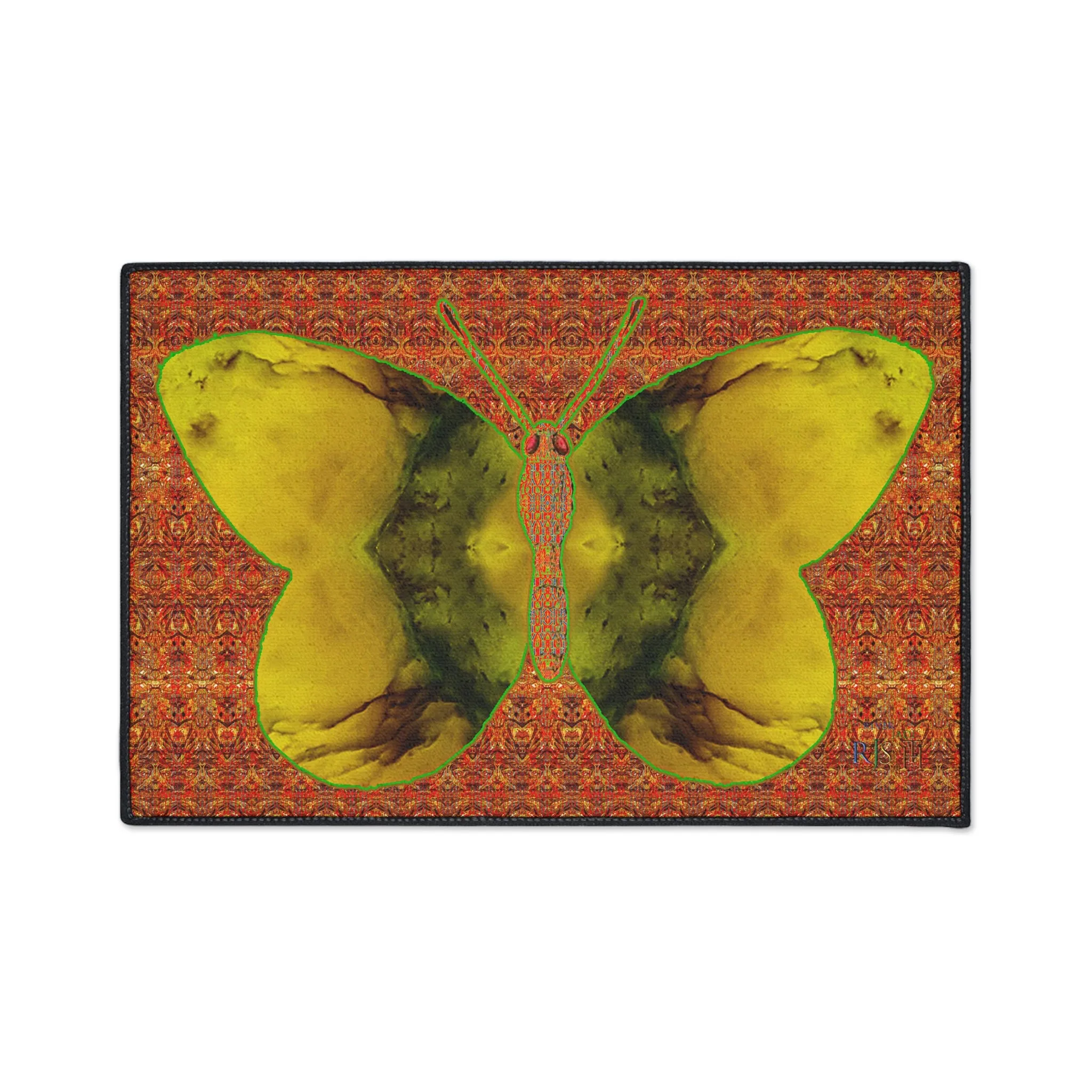 Heavy Duty Floor Mat (Butterfly Glade Denizen & Samhain Dream Thaw 15 & Orange Logo@Alchemic) RJSTH@Fabric#1_1 of 15 RJSTHw2025 RJS